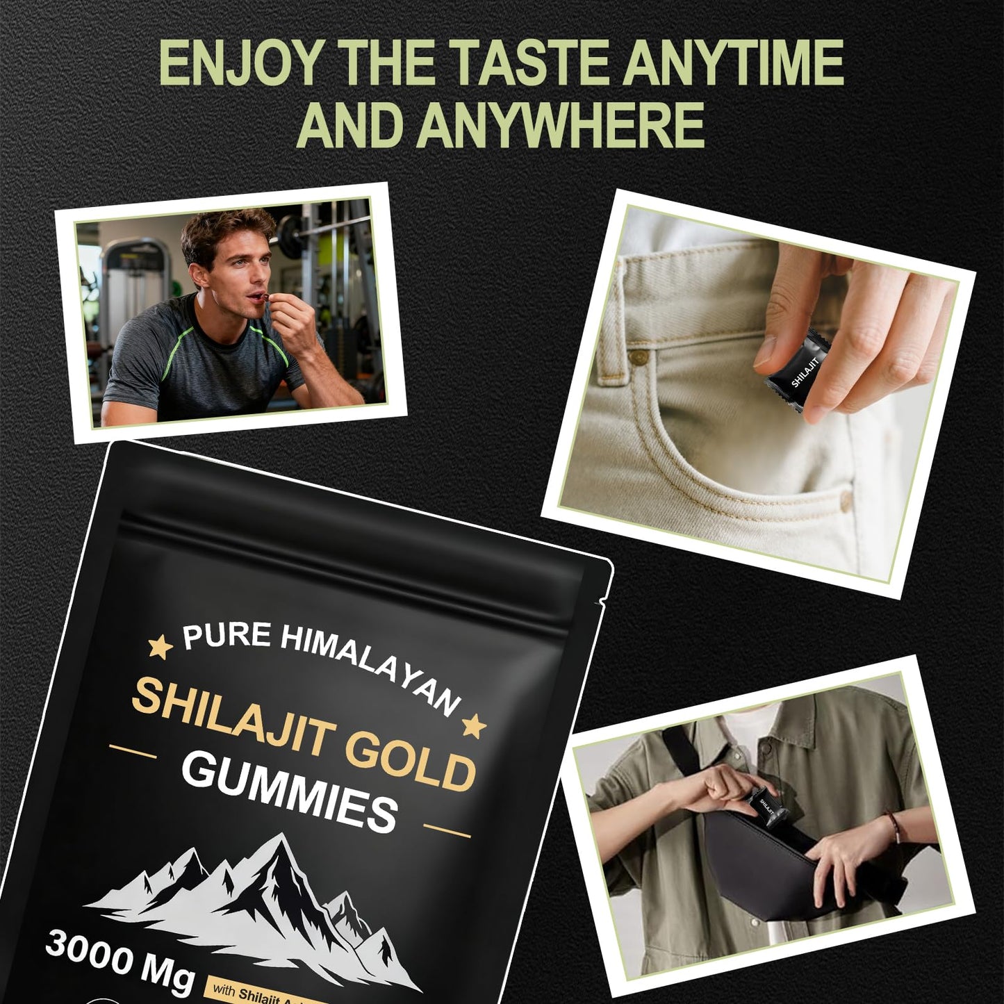Tideon Shilajit Gummies for Men & Women, Rich in Ashwagandha Gaulshura Fulvic Acid 85 Micronutrients, No Added Sugar Non-GMO 100% Natural Organic, Energy Support & Overall Health, 80 Gummies
