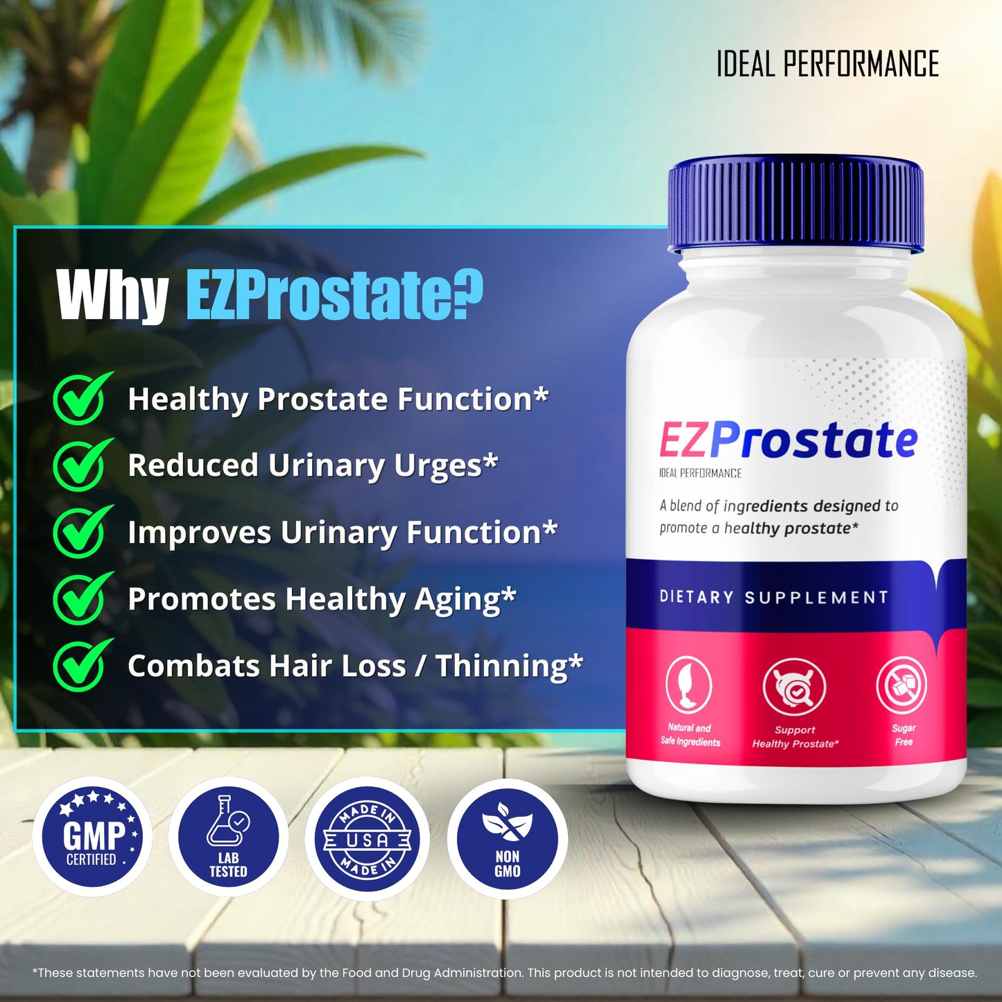 Ideal Performance EZ Prostate Capsules, 120 Capsules