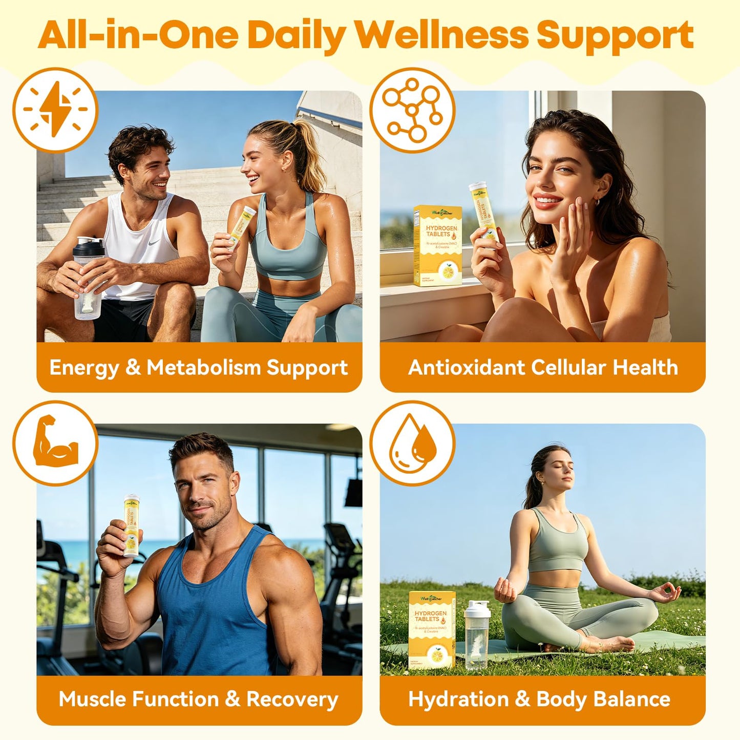 Wellcatcher Hydrogen Water Tablets for Drinking Water 30 Tablets
