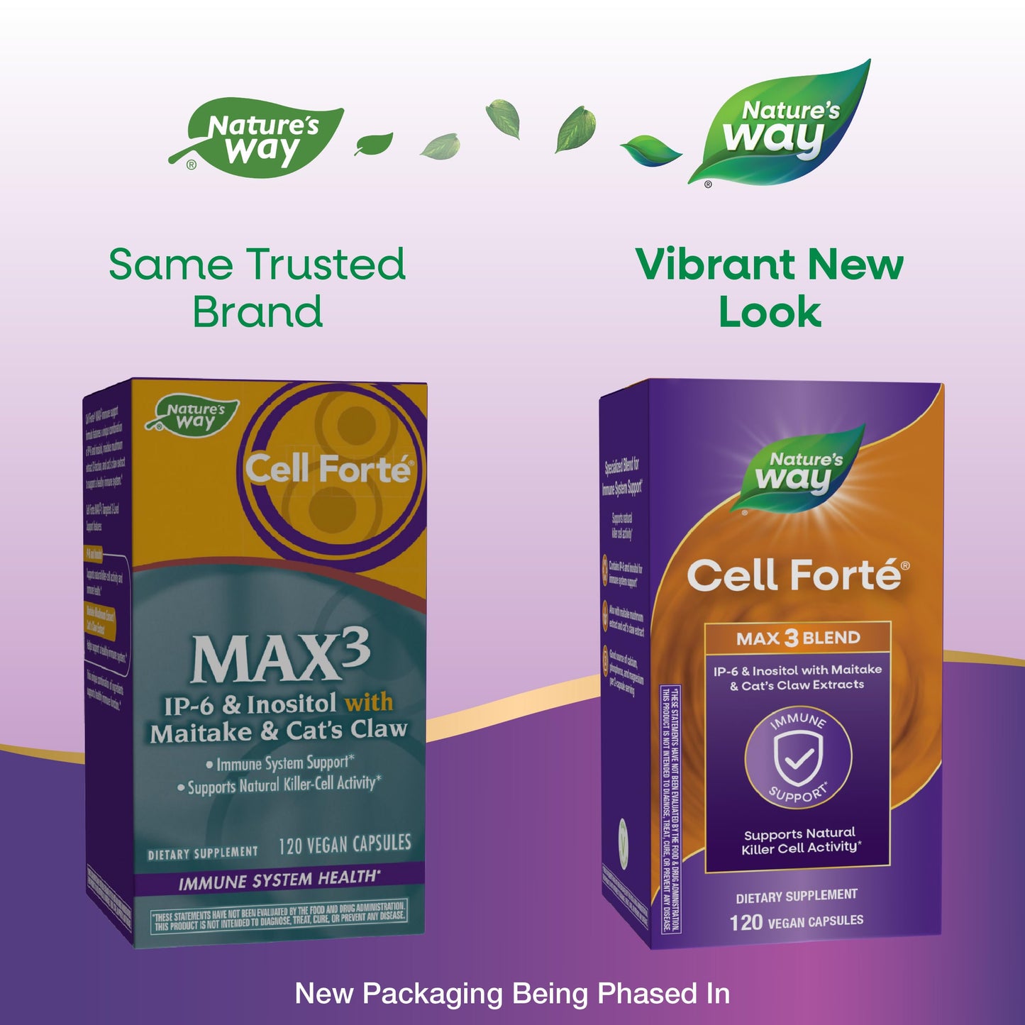 Nature's Way Cell Forté MAX3 Blend IP-6 & Inositol with Maitake Mushroom & Cat's Claw Extracts, 120 Capsules