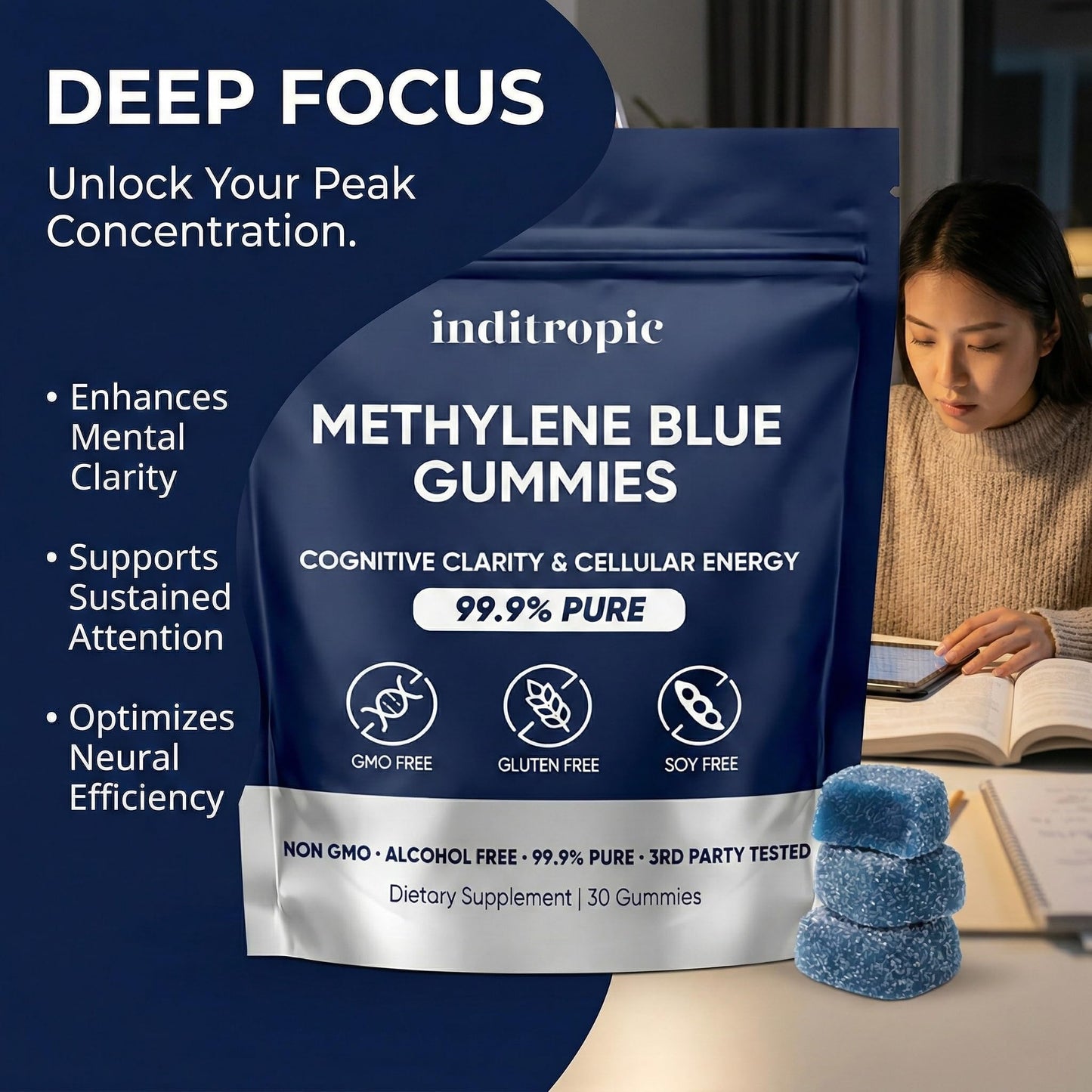 MCArthur Inditropic Methylene Blue 30 Gummies