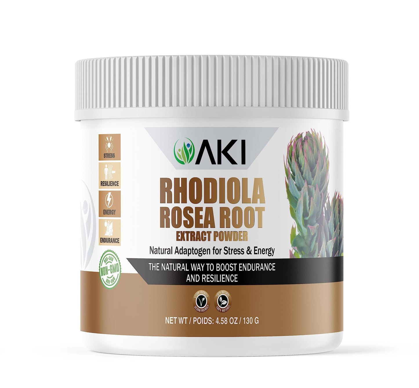 AKI ORGANIC Rhodiola Rosea Root Powder 4.59 Ounce