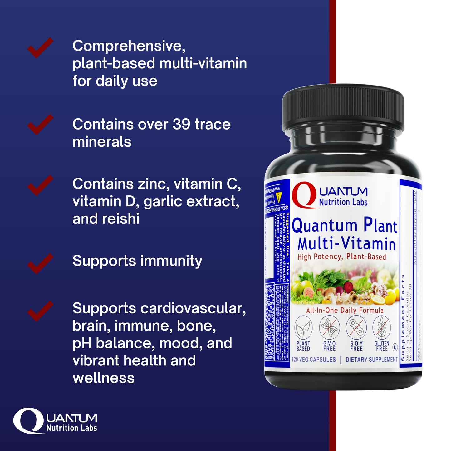 Quantum Nutrition Plant Multi-Vitamin Capsule 120