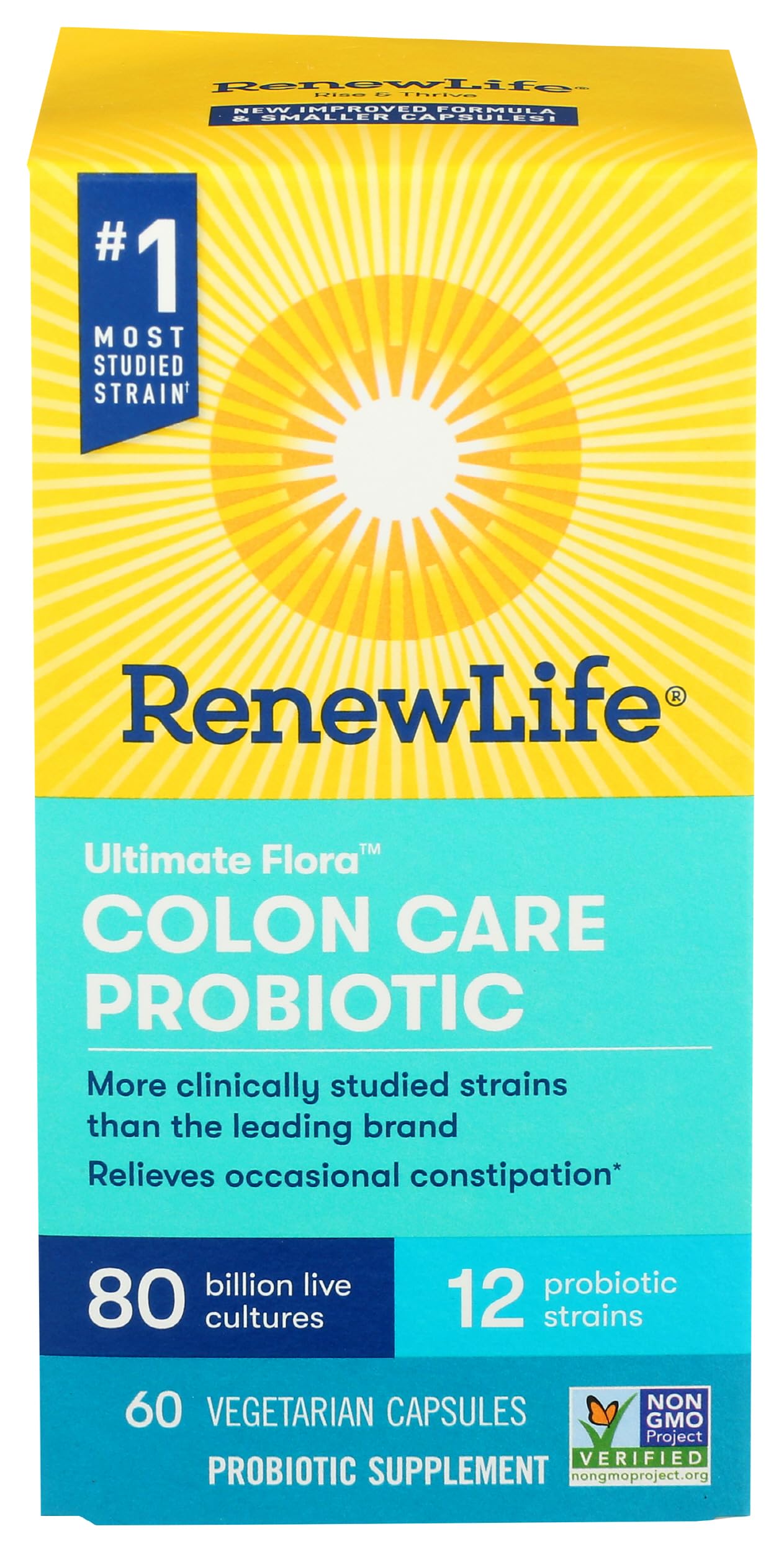 Renew Life Adult Colon Care Probiotic Supplement Tablet, 60 Capsules