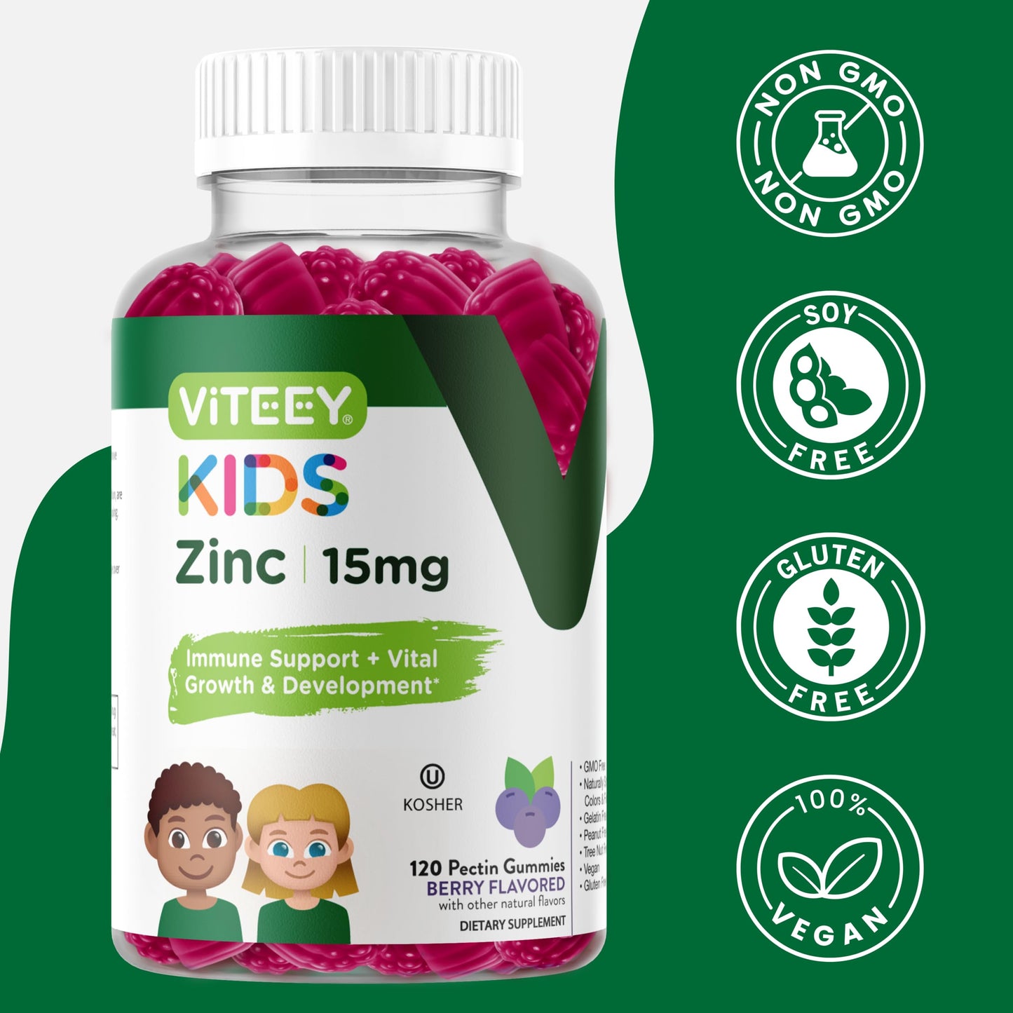 Viteey Zinc for Kids Gummy 120 Count