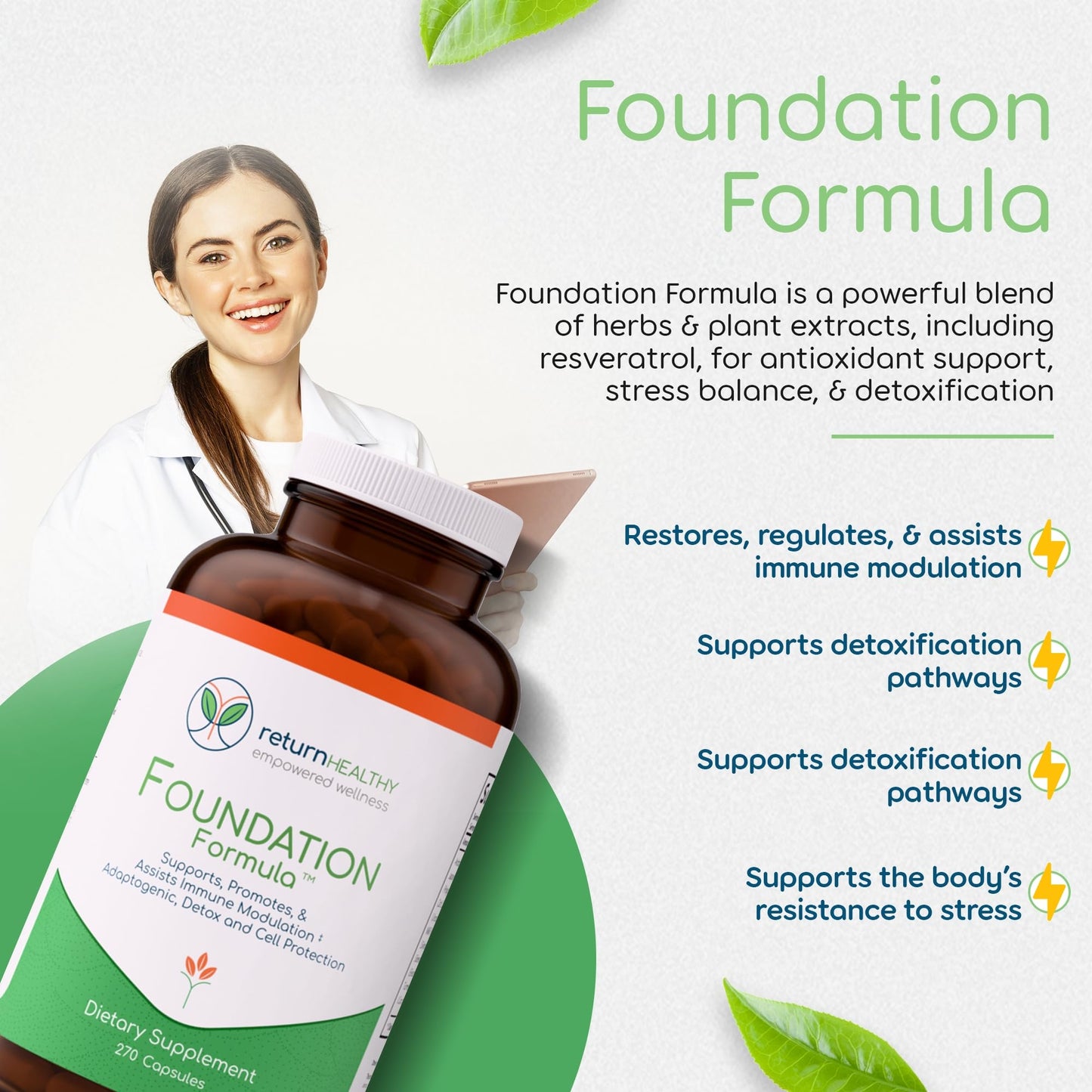Return Healthy Lyme and Co-Infection Recovery Kit Microbial Gut Cleanse Capsule, 7-Count