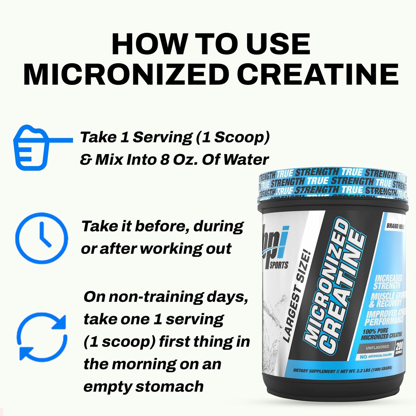 BPI Sports Micronized Creatine Powder 10.58 Ounce