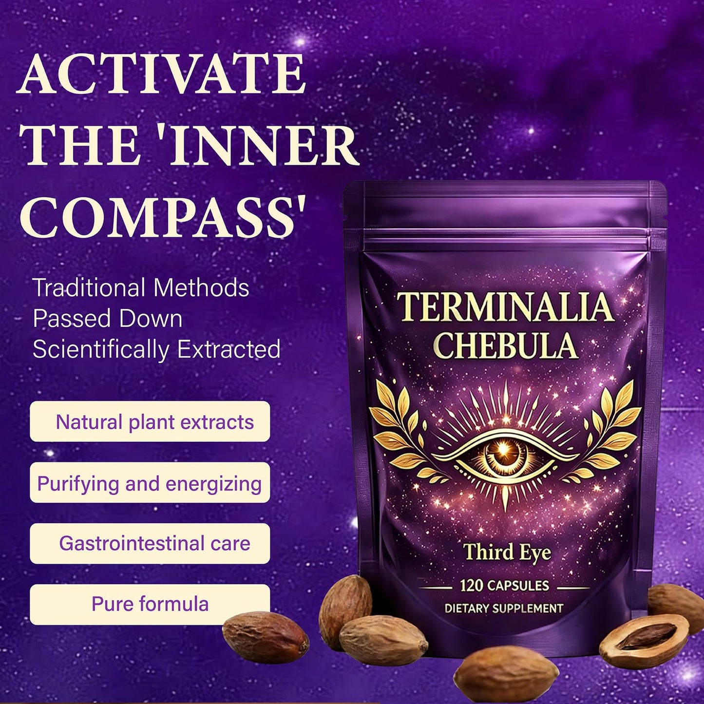 Osdywer Haritaki Third Eye Capsules, 120 Capsules