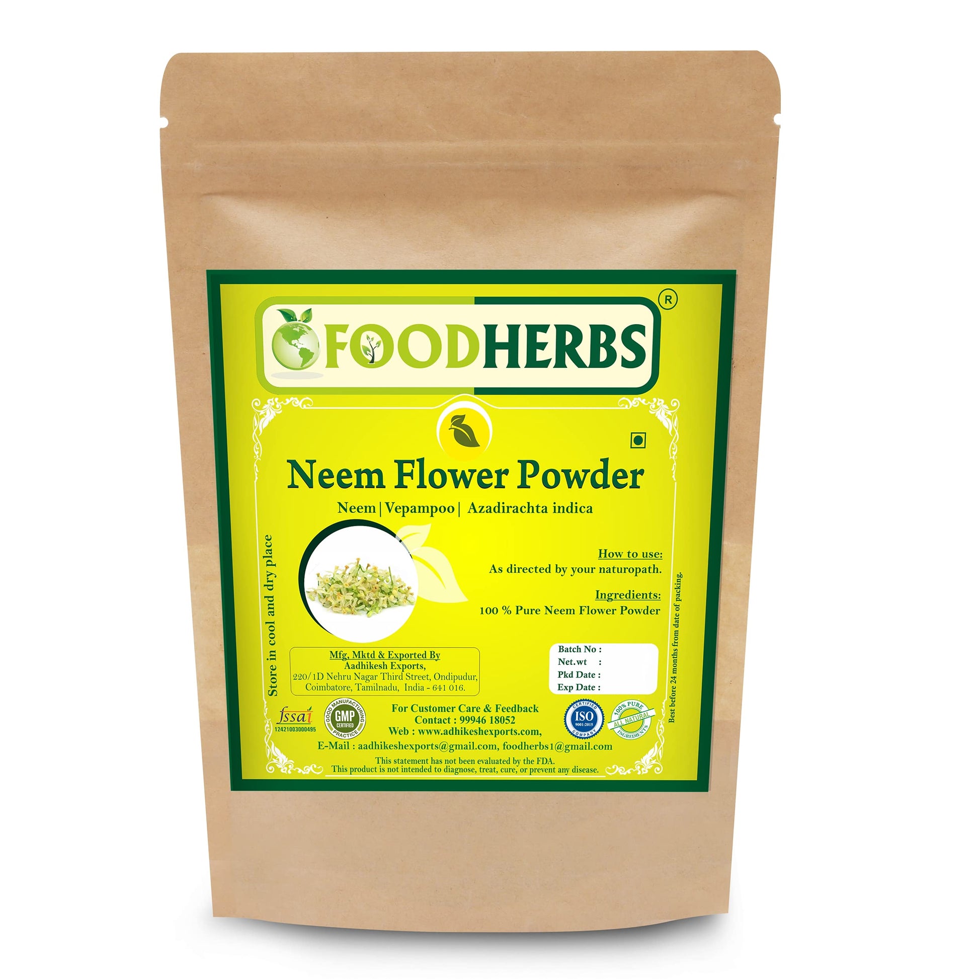 Foodherbs Neem Flower Powder 1 Count