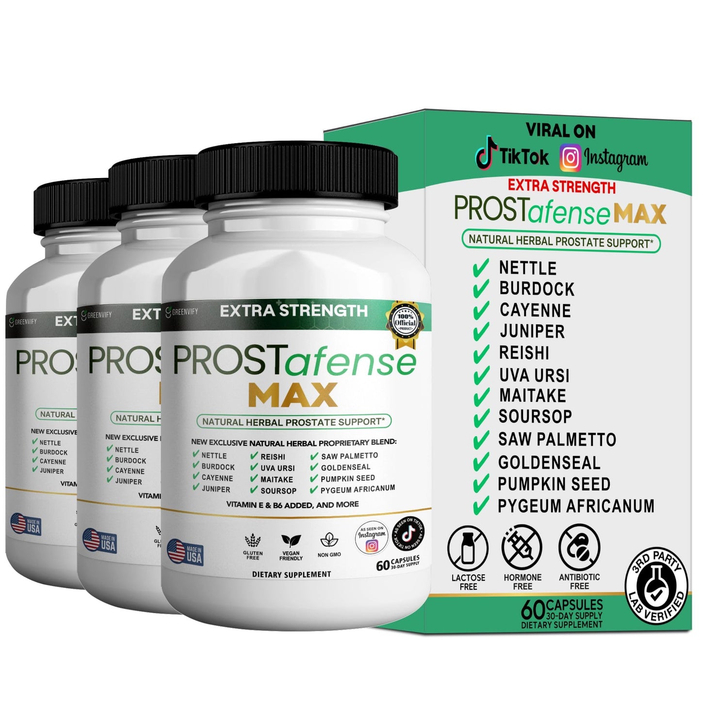Prostafense Max Prostate Support Supplement Capsule 180 Count