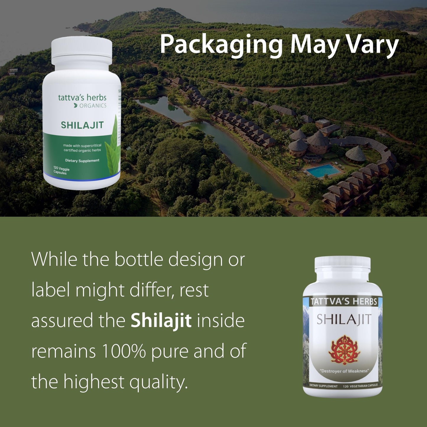 Tattva's Herbs Shilajit Herbal Supplement Capsule 120 Count