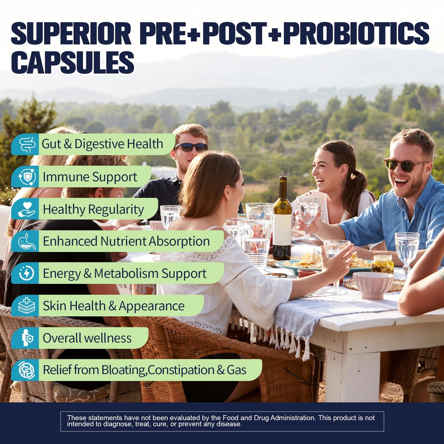 Totaria 5-in-1 Probiotic Prebiotic & Postbiotic 60 Billion CFU Capsules 120 Count