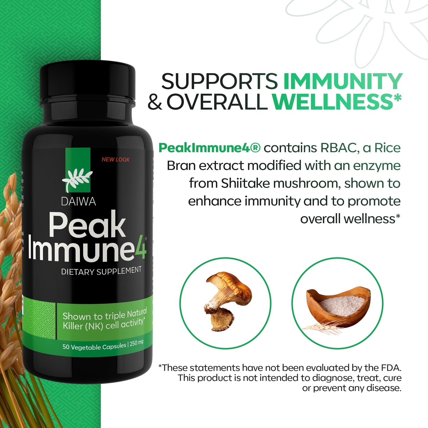 Daiwa Health Development PeakImmune4 Capsules 50 Count