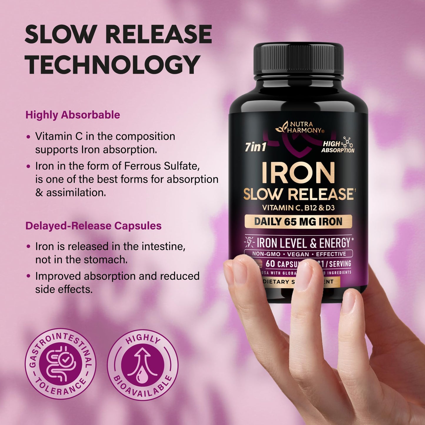 NutraHarmony Iron Supplement for Women Capsule 60 Capsules