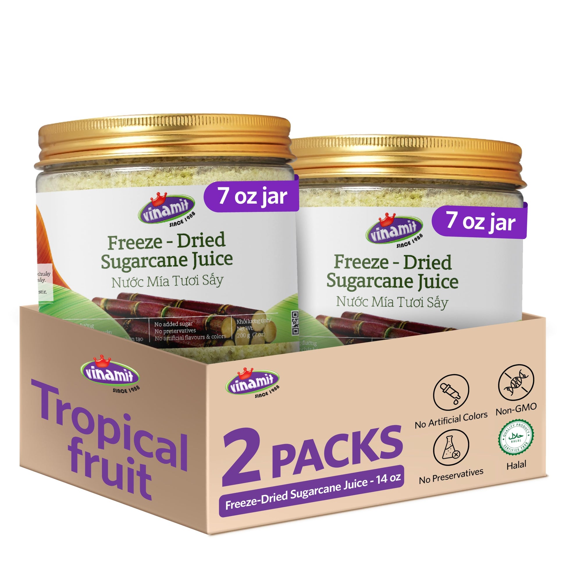 Vinamit Freeze Dried Sugarcane Juice Powder 14 oz