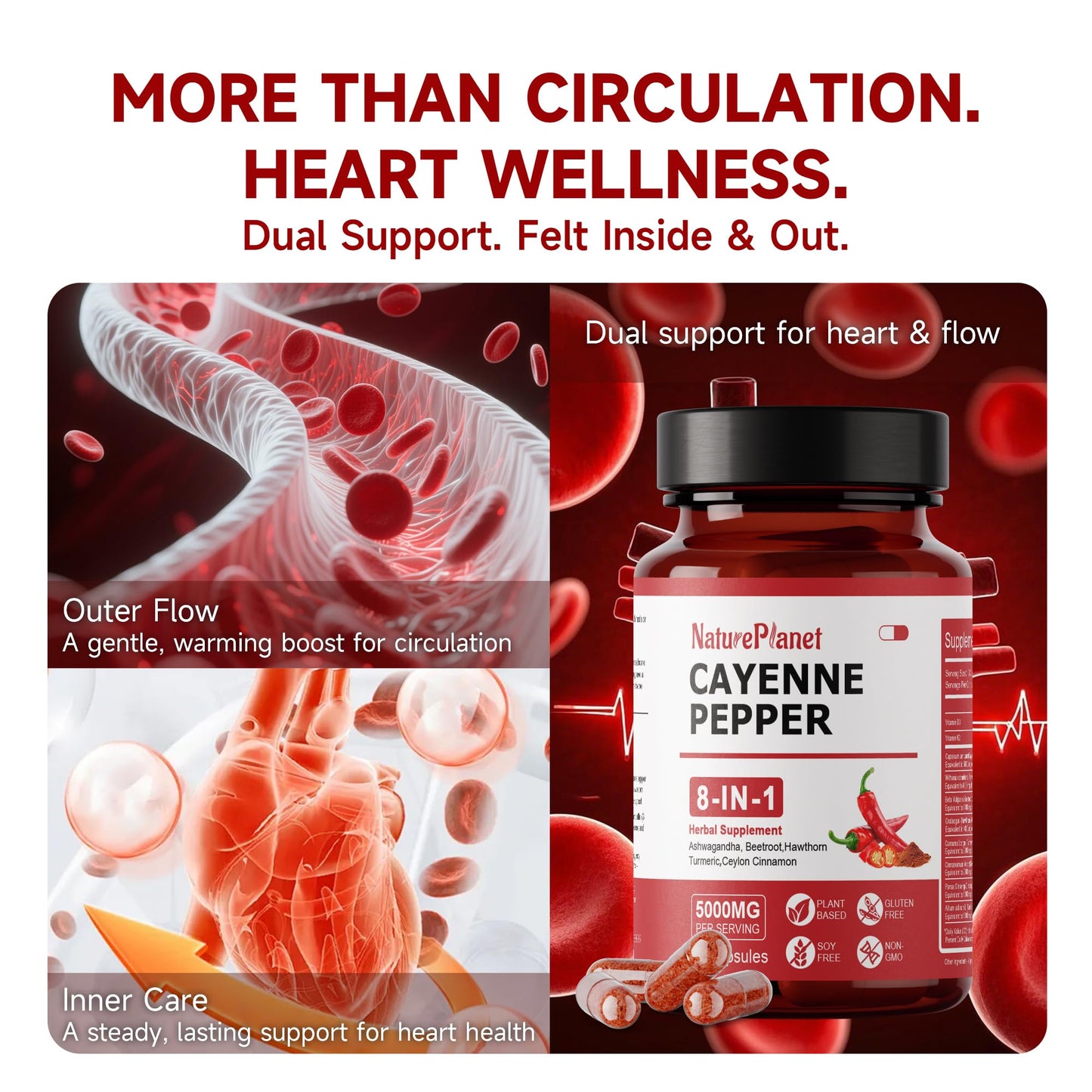 NaturePlanet Cayenne Pepper Capsules 90 Count