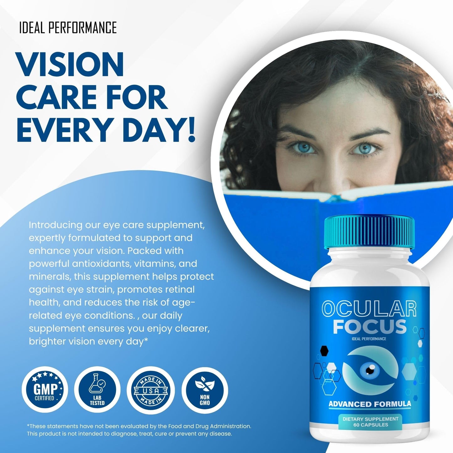 IDEAL PERFORMANCE Ocular Focus Vision Support Capsule 120