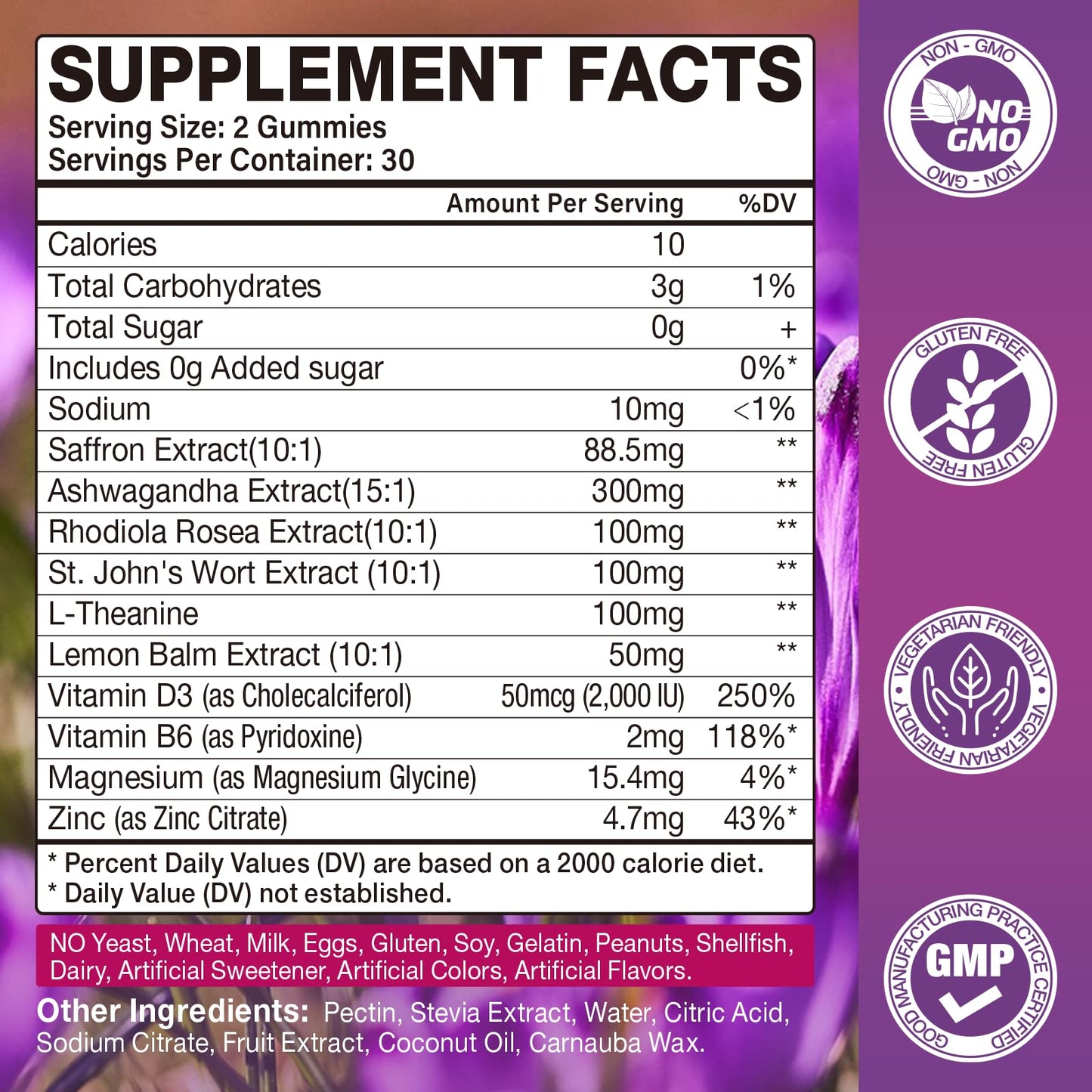 Yikecao Saffron Gummies 60-count