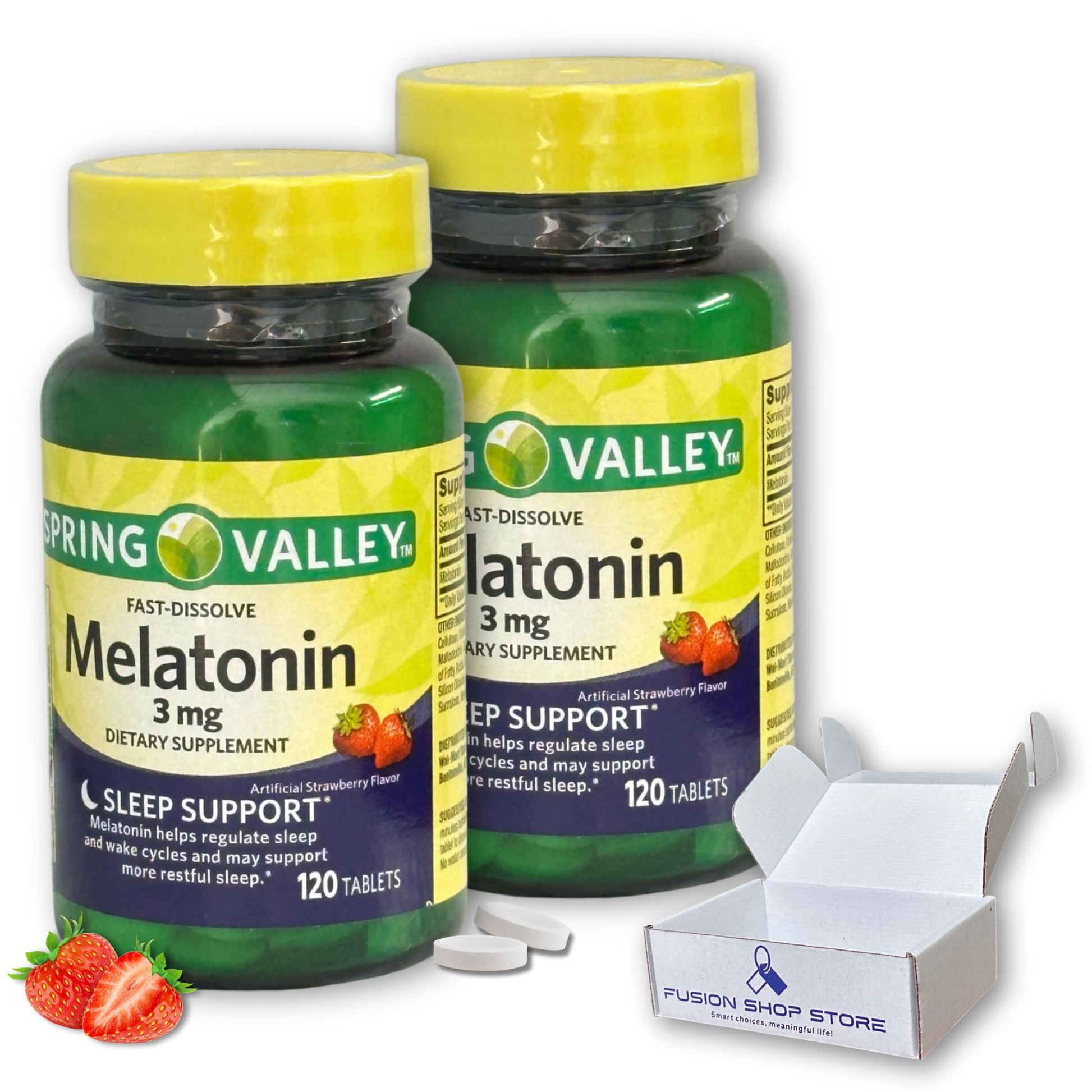 Fusion Shop Store Melatonin 3mg Fast Dissolve 120 Tablets