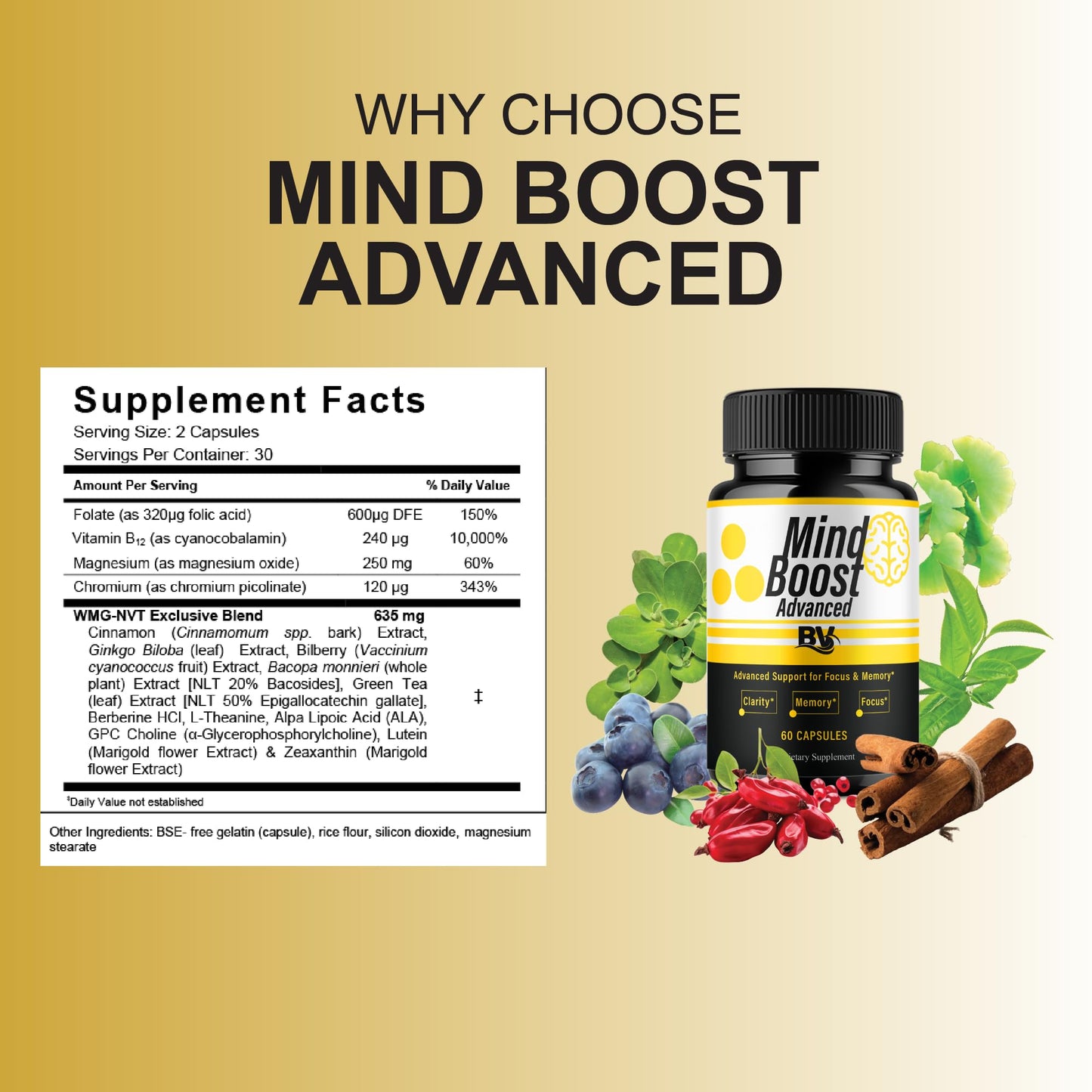 BLUE VIBE Mind Boost 60 Capsules