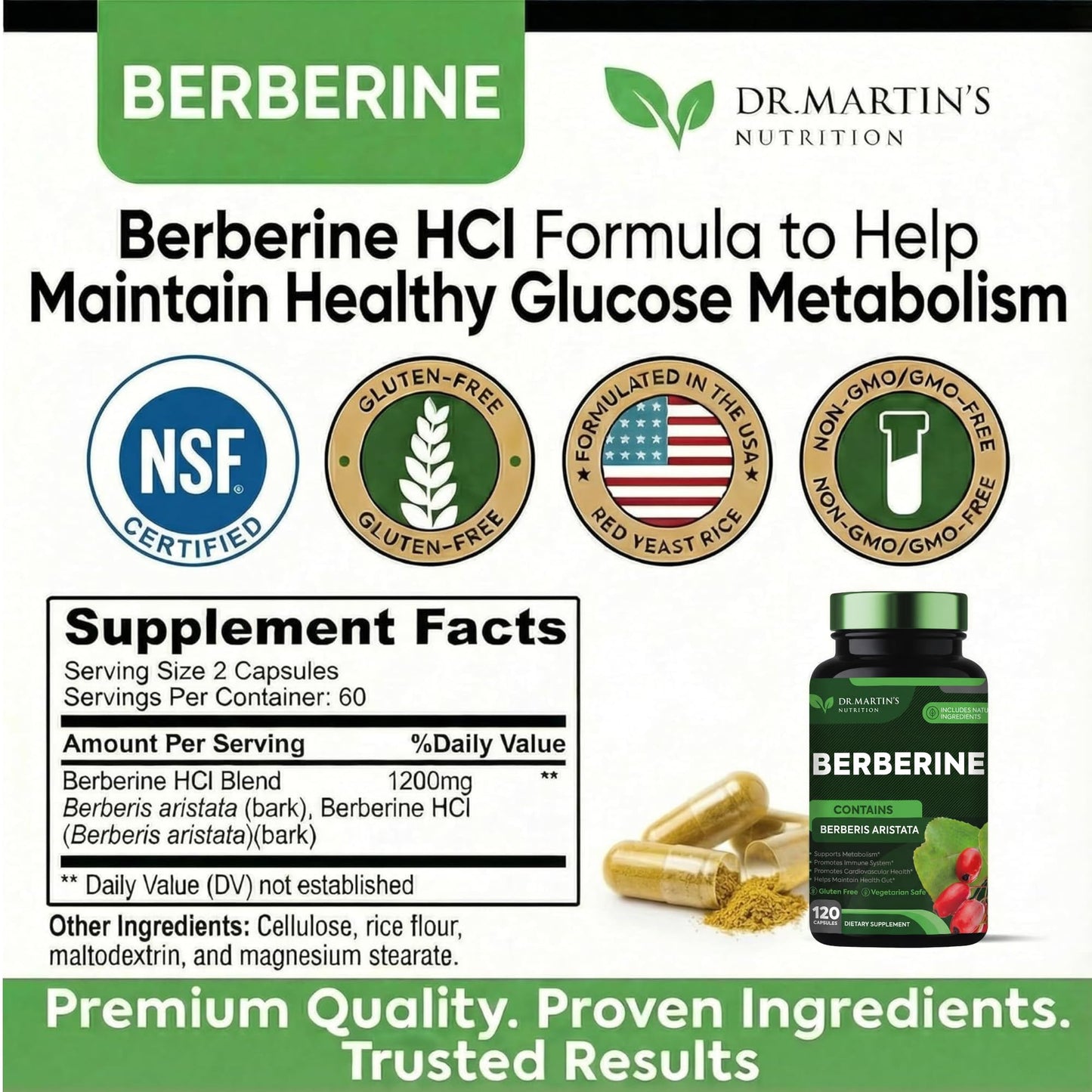Dr. Martin's Nutrition Berberine Capsule 120