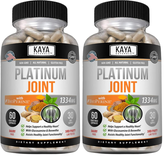Kaya Naturals Platinum Turmeric Curcumin 1334mg with Boswellia, 120 Capsules