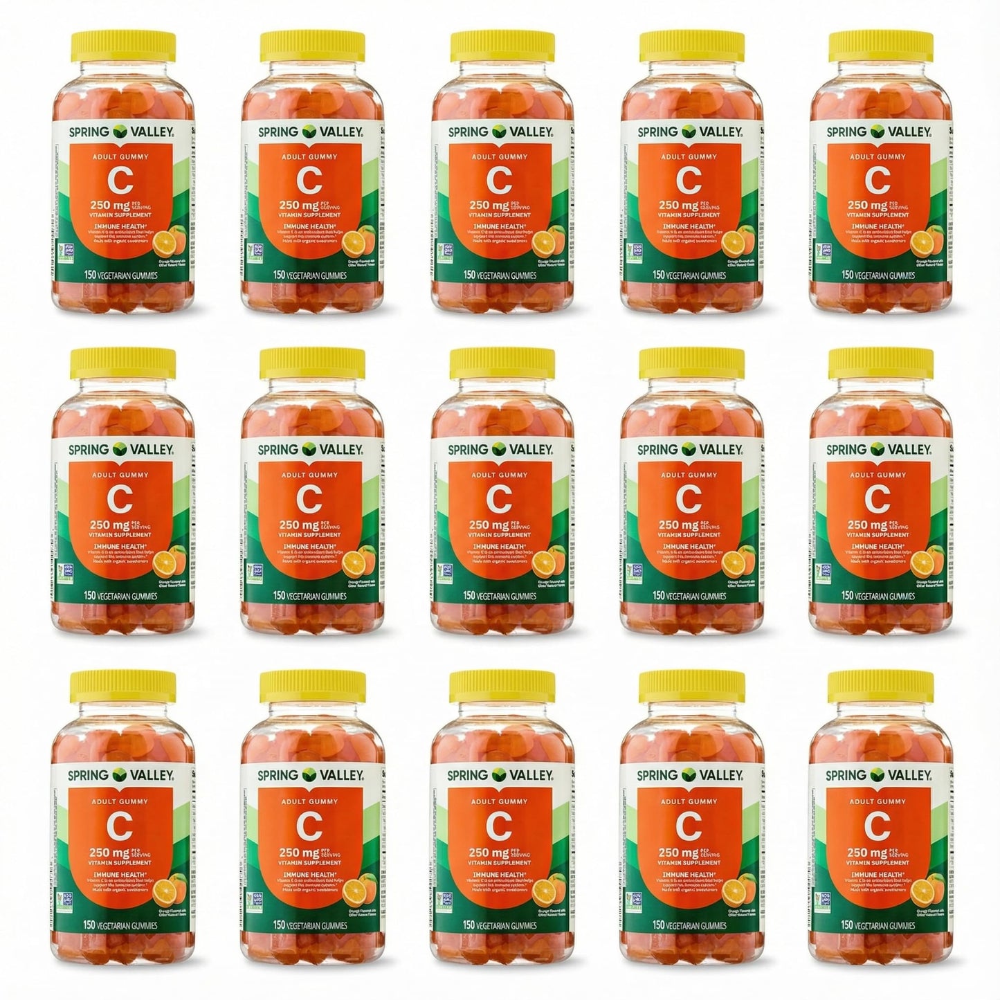 FUSION SHOP STORE Vitamin C 250mg Orange Flavor Gummies, 150 Count