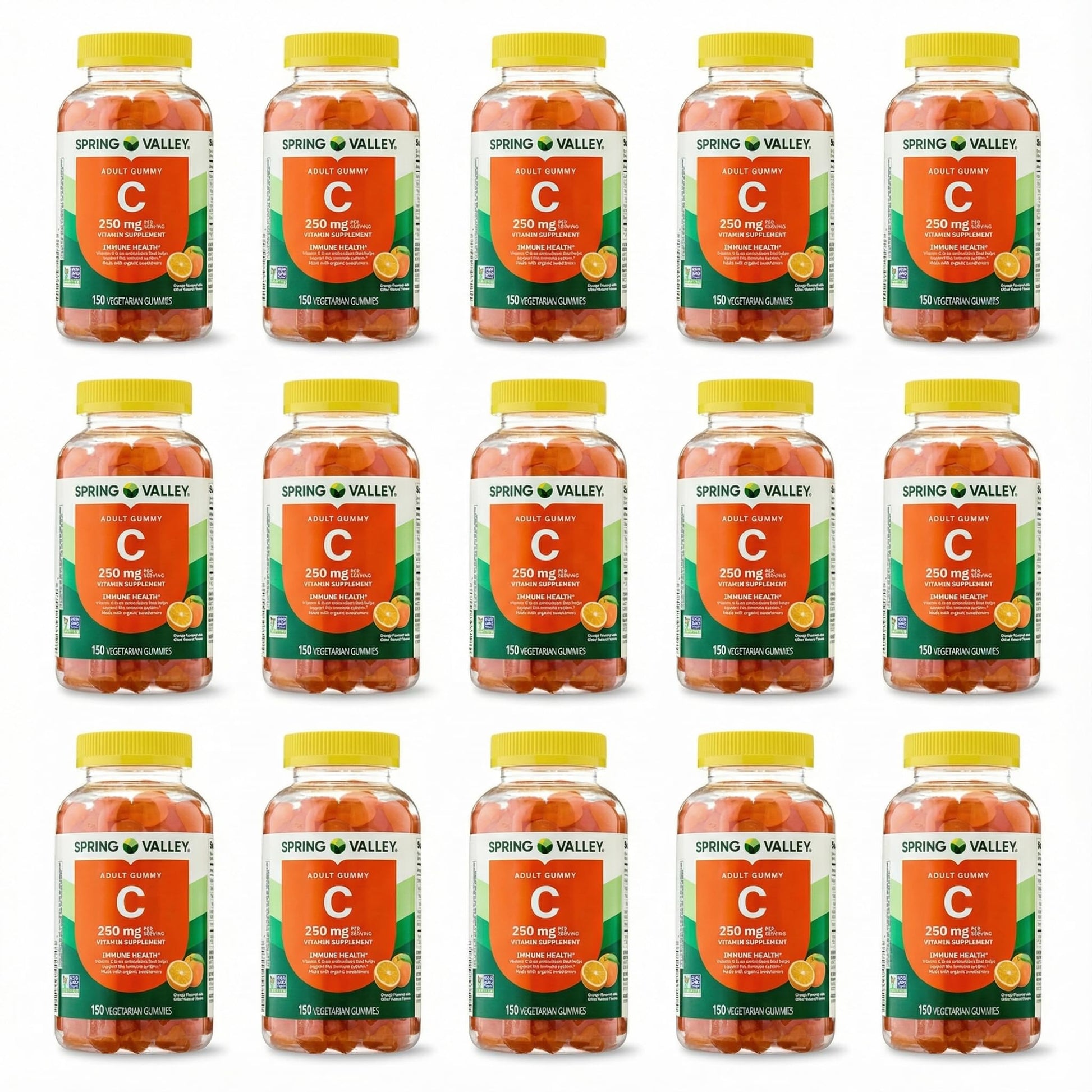 FUSION SHOP STORE Vitamin C 250mg Orange Flavor Gummies, 150 Count