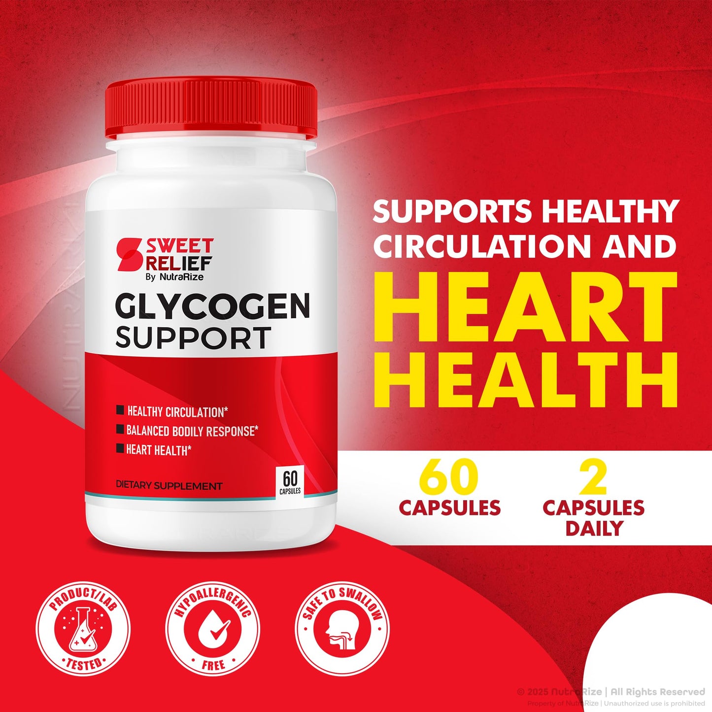 NutraRize Sweet Relief Glycogen Support Capsules 60 Capsules
