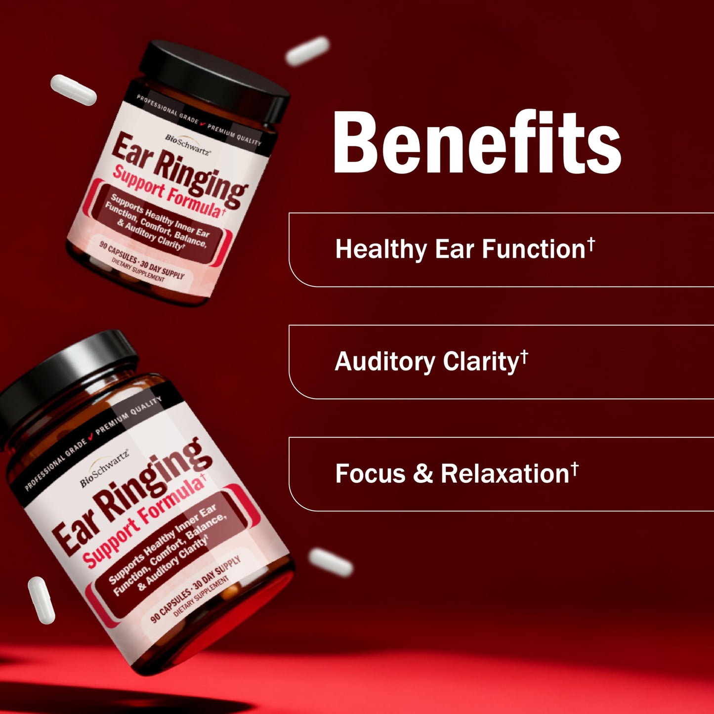 BioSchwartz Ear Ringing Support Supplement 90 Capsules