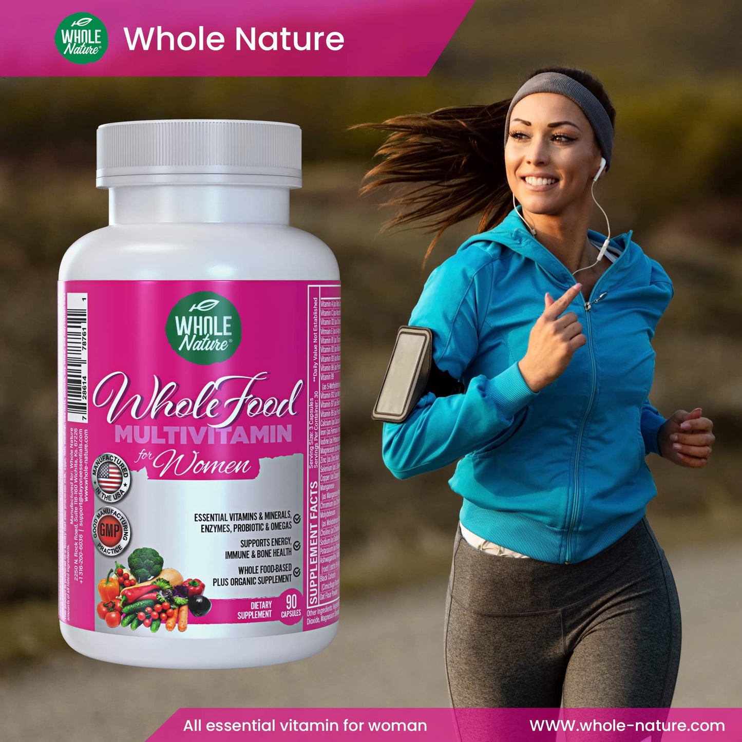 Whole Nature Whole Food Multivitamin for Women Capsules 90 Count