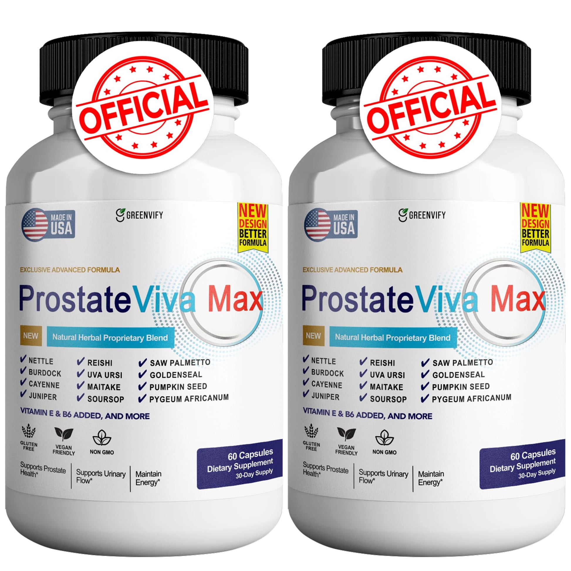 GREENVIFY ProstateViva Max Supplements for Men 120 Capsules