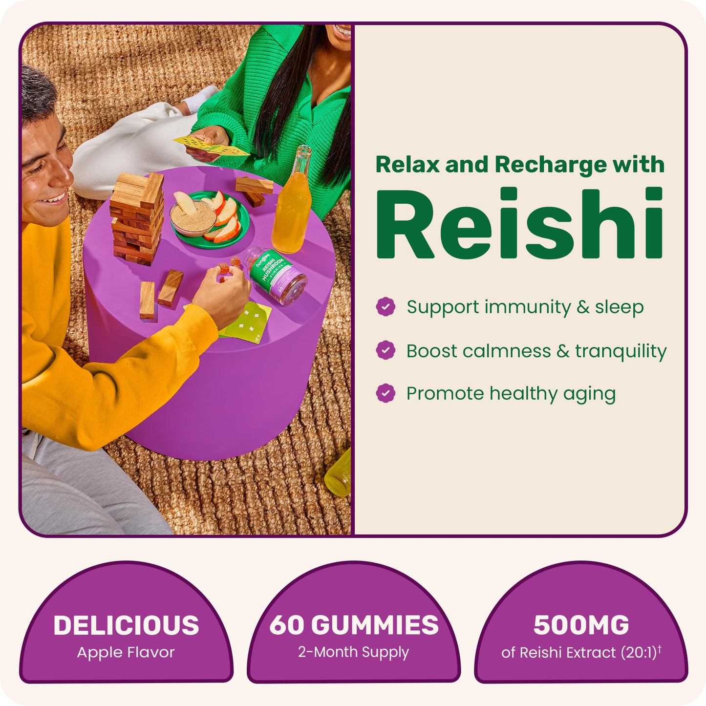 Fungies Reishi Mushroom Gummies 60 Count