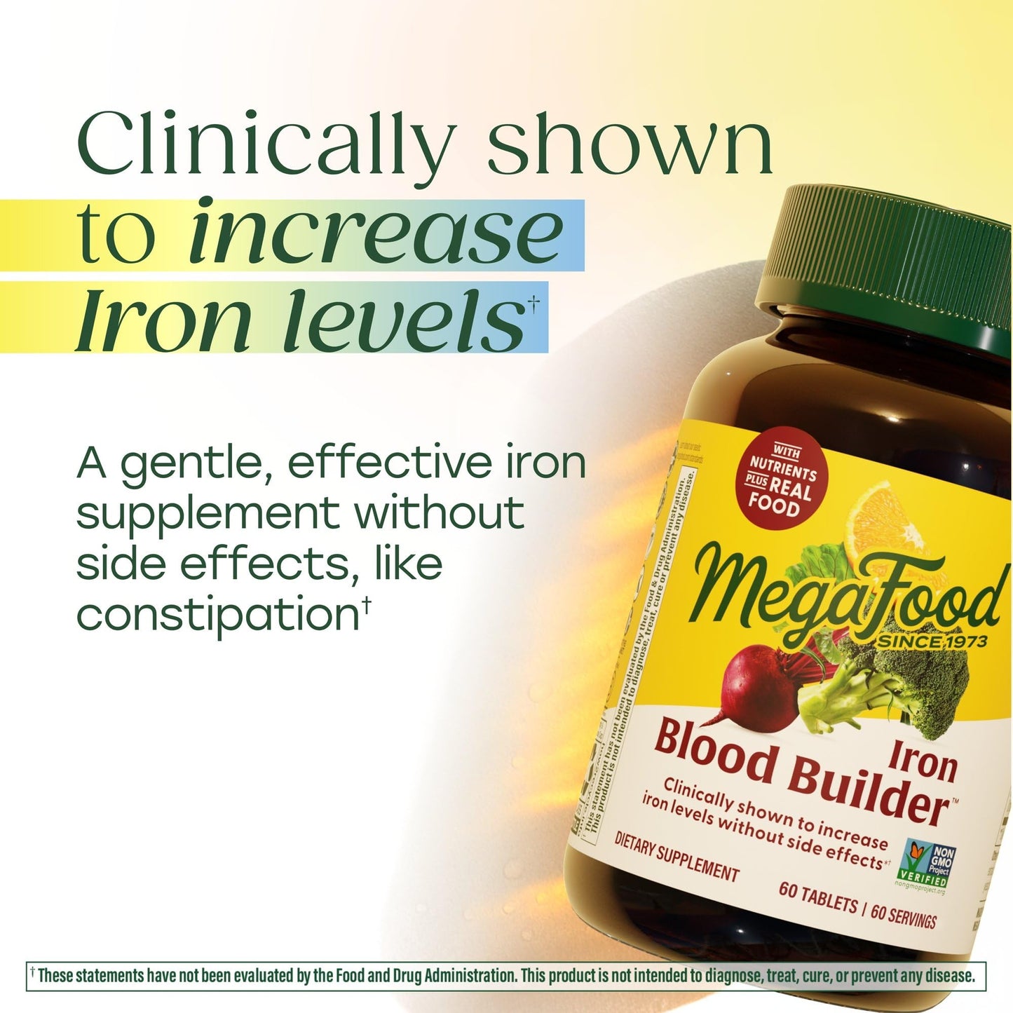 MegaFood Blood Builder Iron Supplement Tablets 30 Count