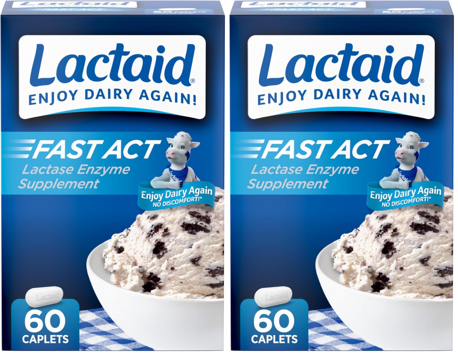 Lactaid Fast Act Lactose Intolerance Relief Caplets, 120 Count