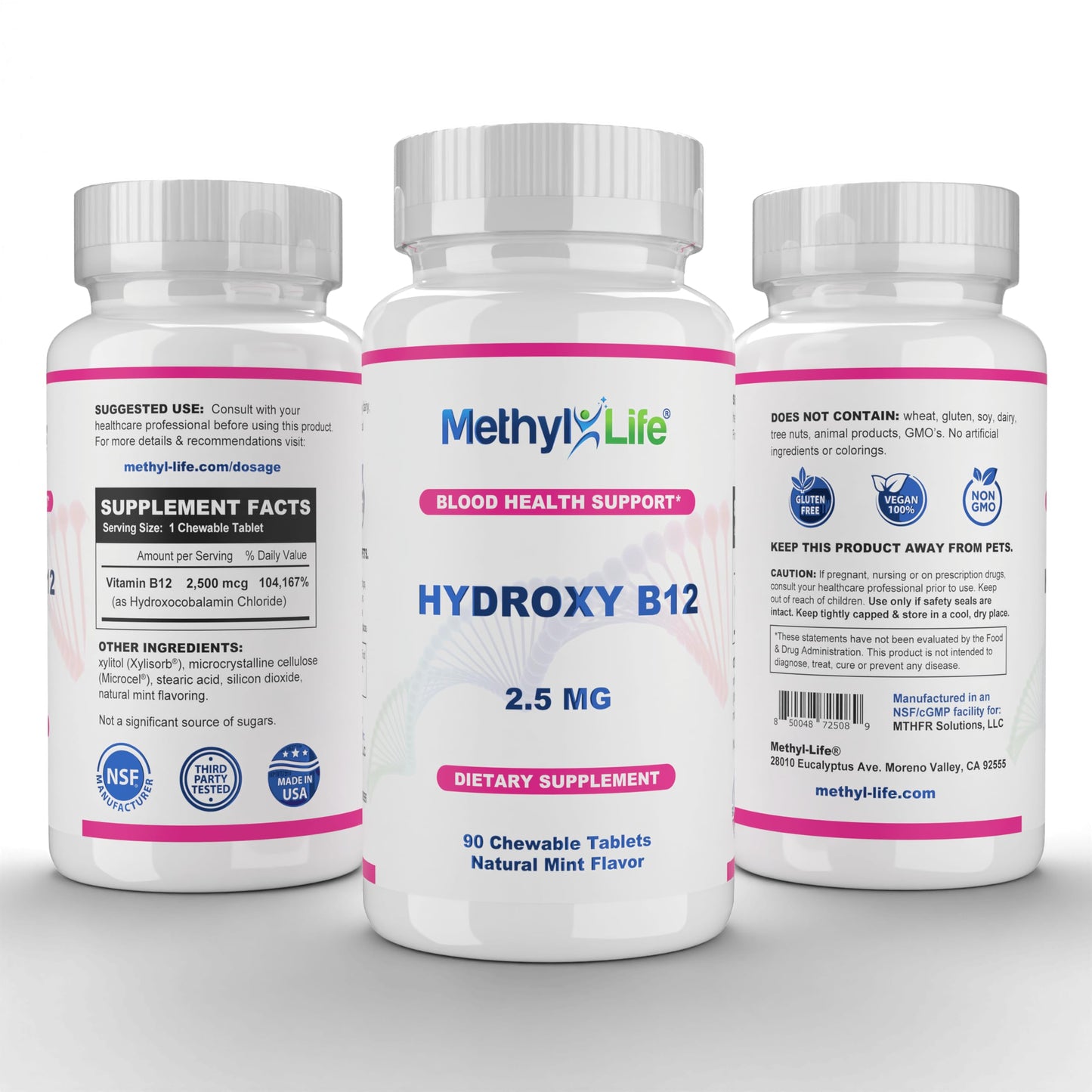 Methyl-Life Hydroxy B12 Tablets, 90 Count