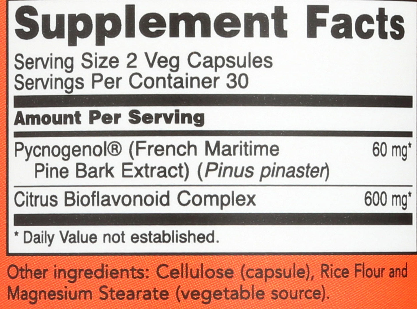 NOW Foods Pycnogenol 30mg Capsule, 60 Capsules