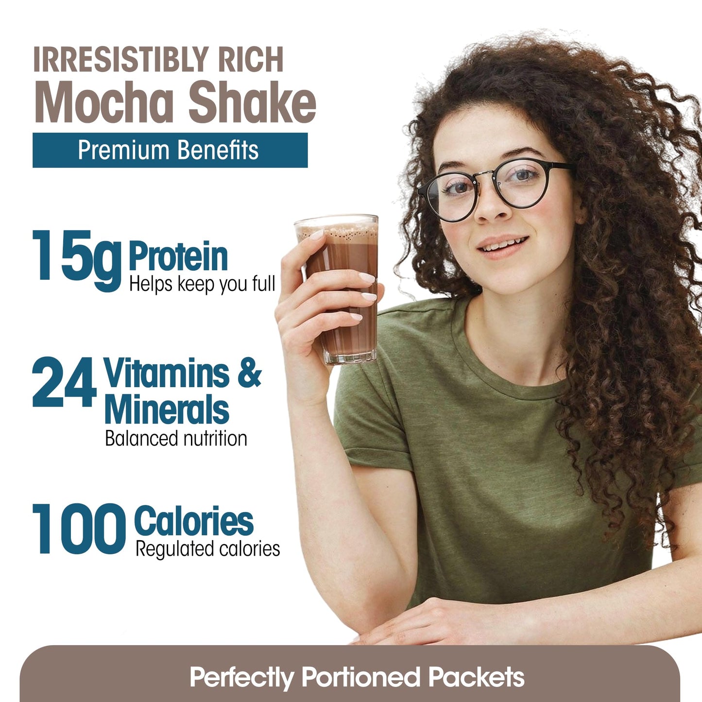 WonderSlim Protein Meal Replacement Shake Powder, 6.8 Ounce