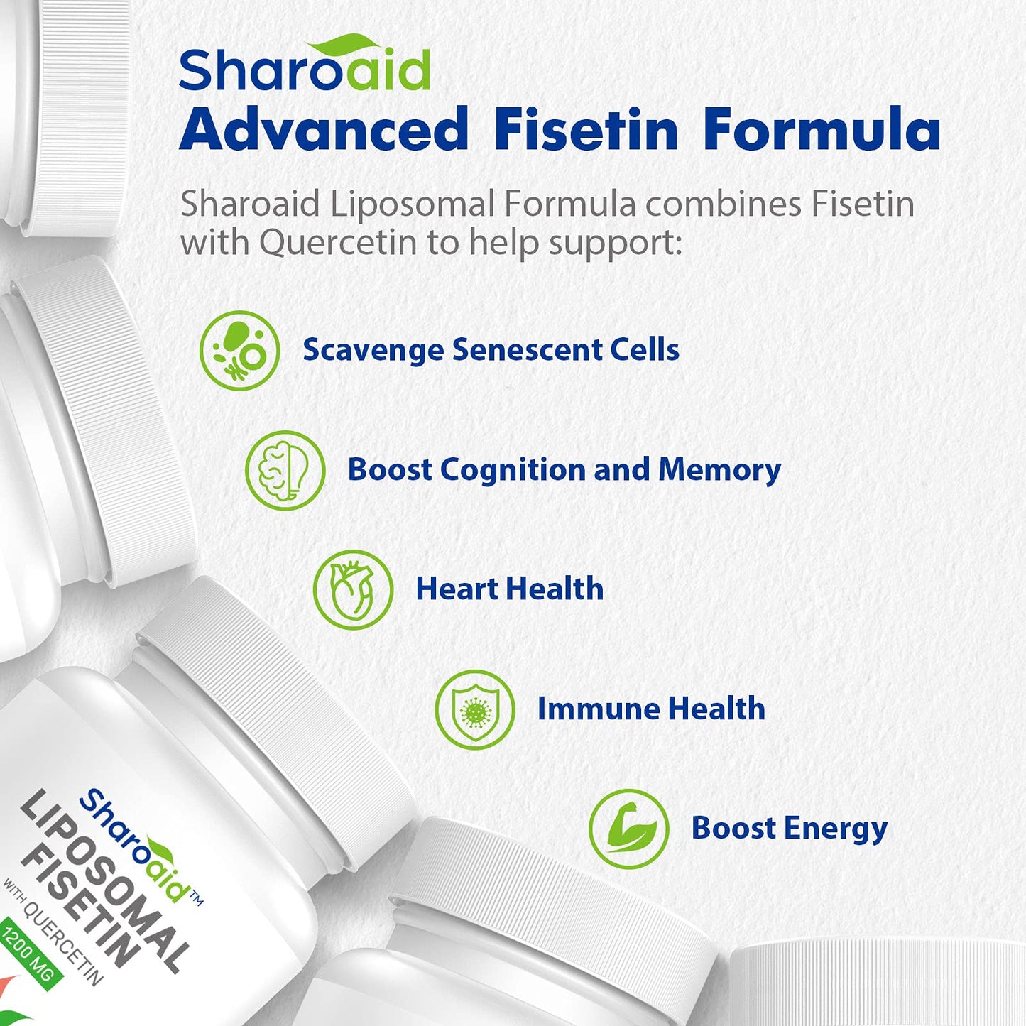 Sharoaid Liposomal Fisetin with Quercetin Supplements Softgels 240
