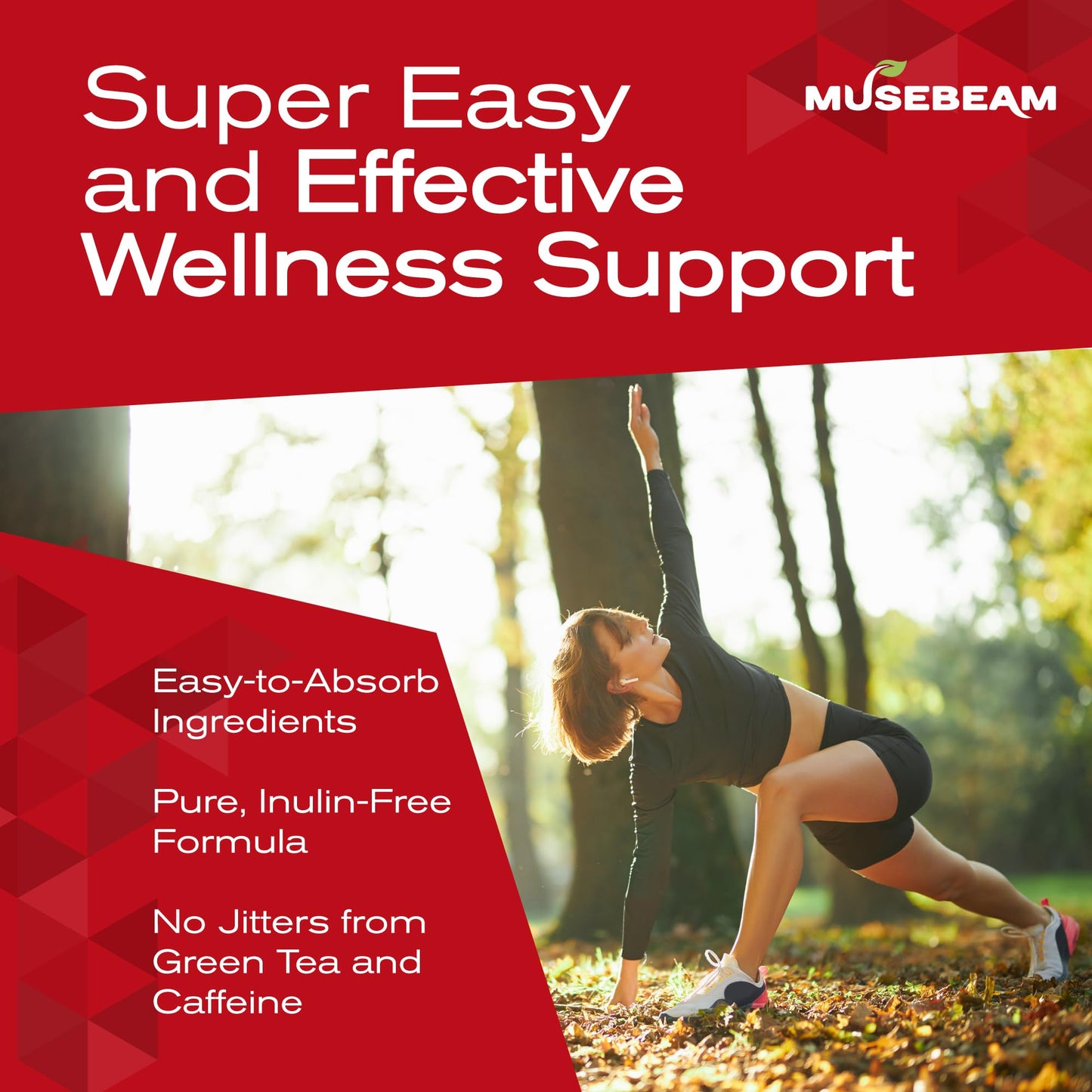 MuseBeam Berberine HCL Magnesium Glycinate Supplement Capsule, 90 Count