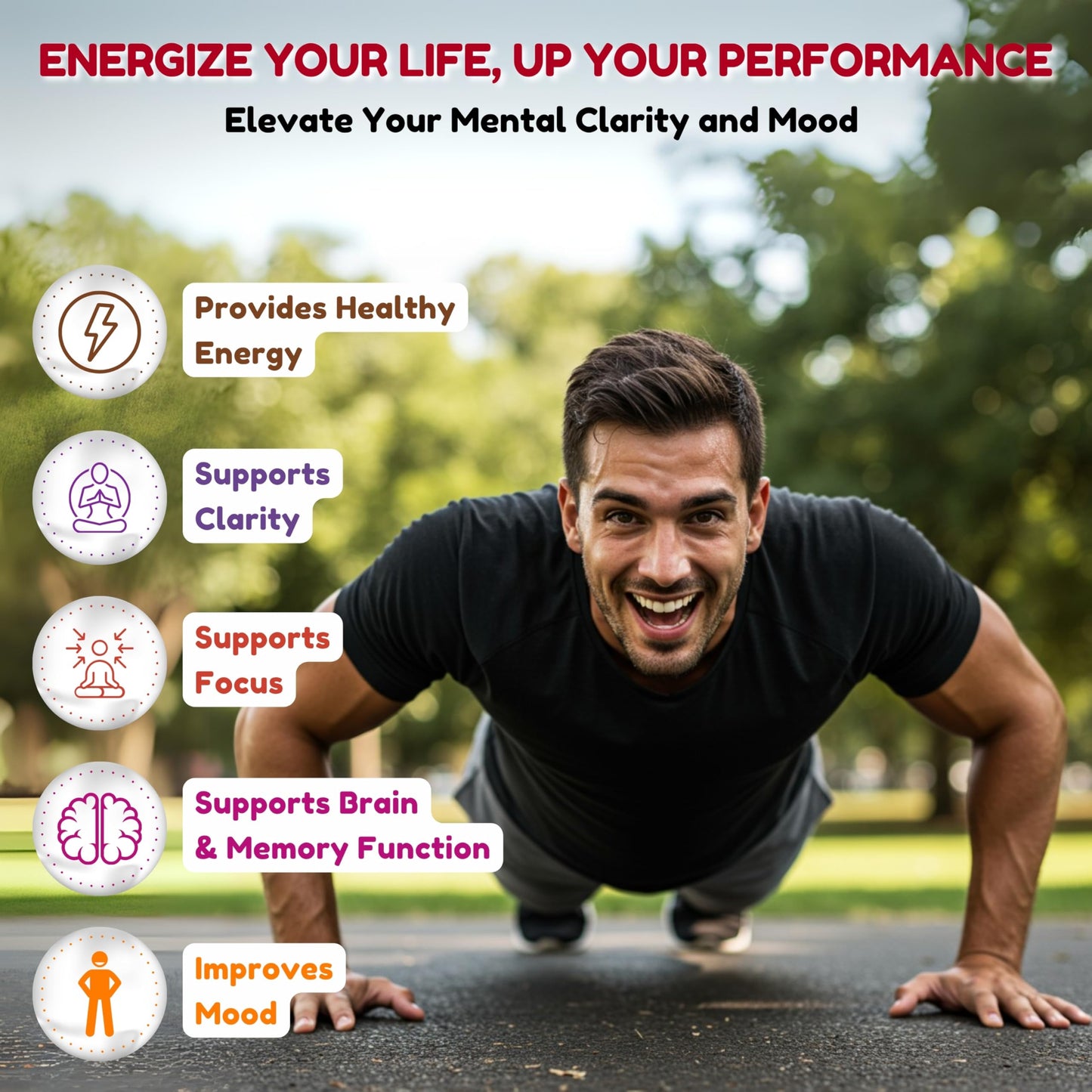 SHIFAA NUTRITION Energize Natural Daily Energy Vitamins Capsule 60 Count
