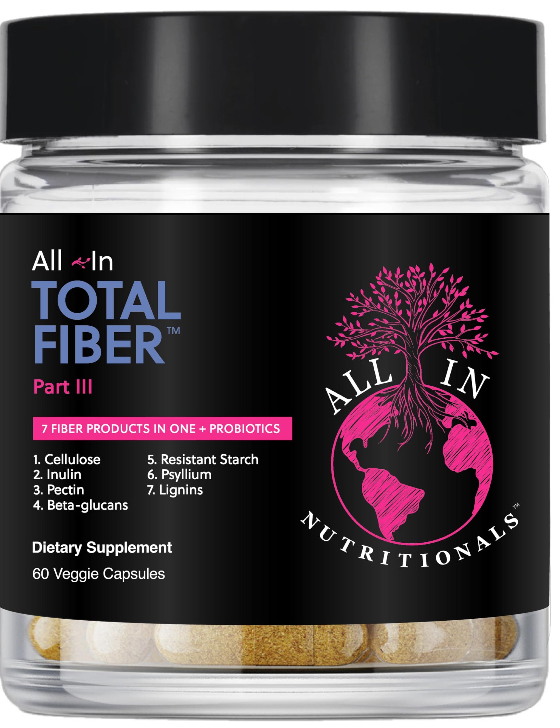 All In Nutritionals Total Fiber Capsule, 60 Count