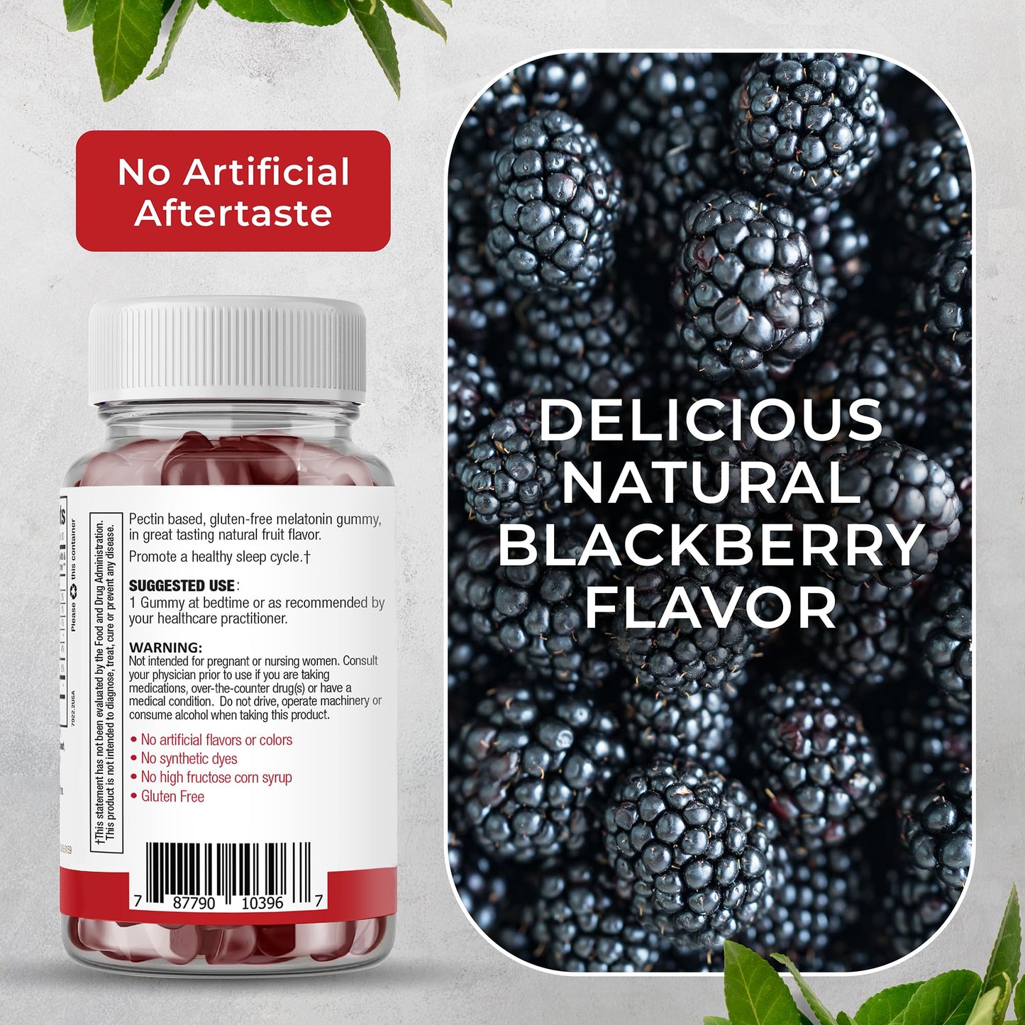 Global Health Naturals Nutritional Supplements Vegan Melatonin Gummies 60 Count