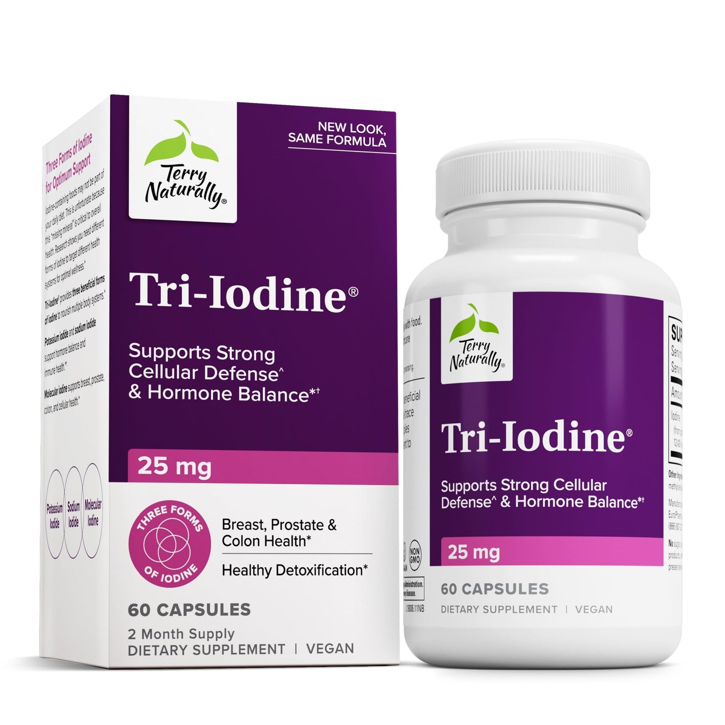 Terry Naturally Tri-Iodine 25 mg Capsule, 60 Count