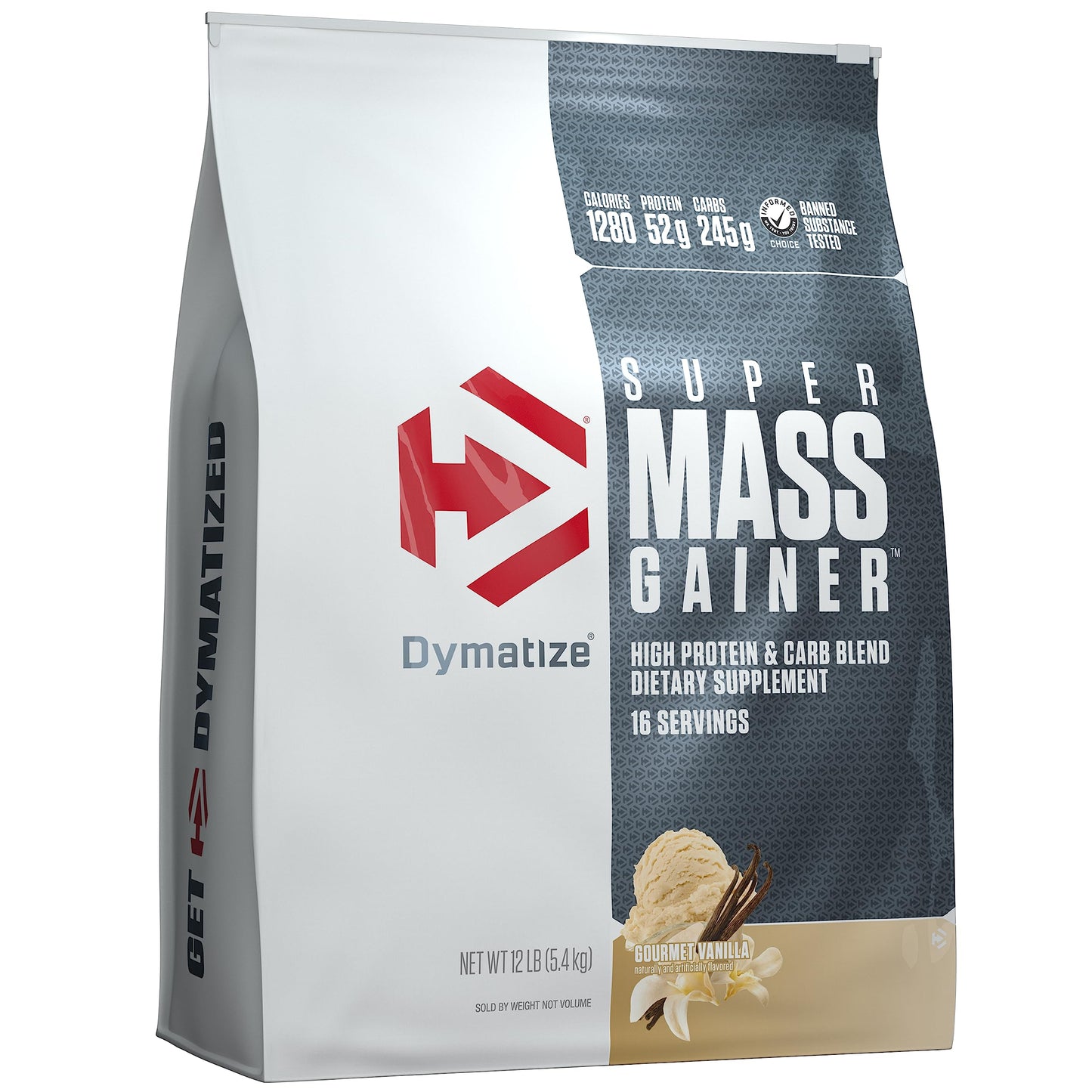 Dymatize Super Mass Gainer Protein Powder, Gourmet Vanilla, 12 lb