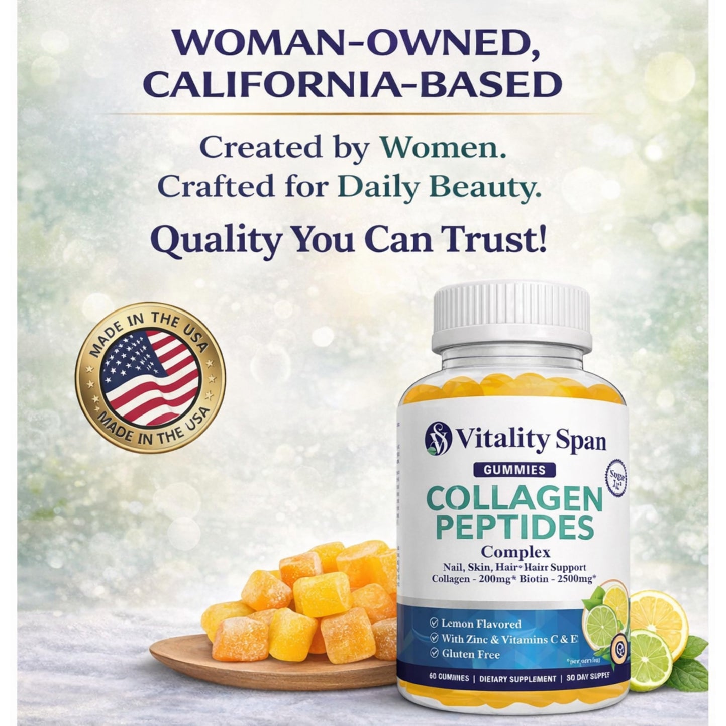 Vitality Span Collagen Gummies 60 Count