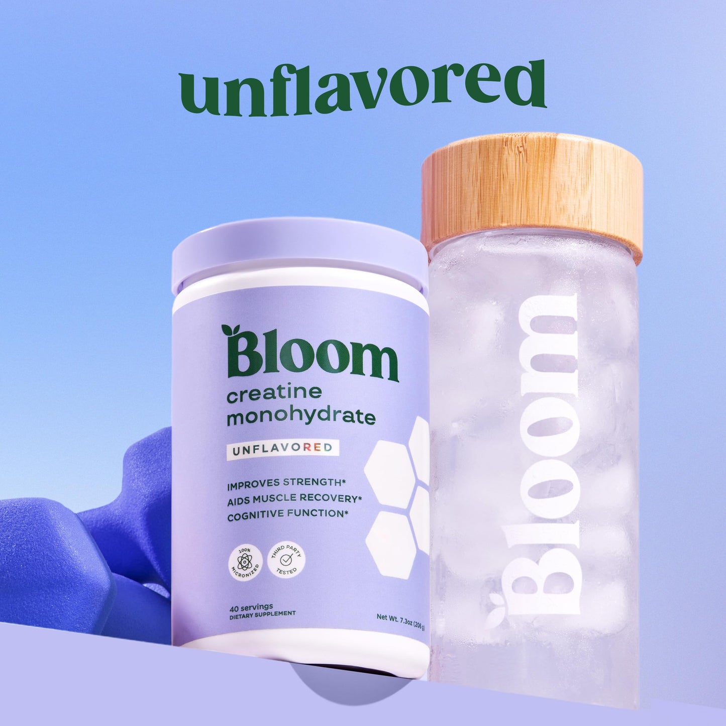 Bloom Nutrition Creatine Monohydrate Powder, 9 Servings
