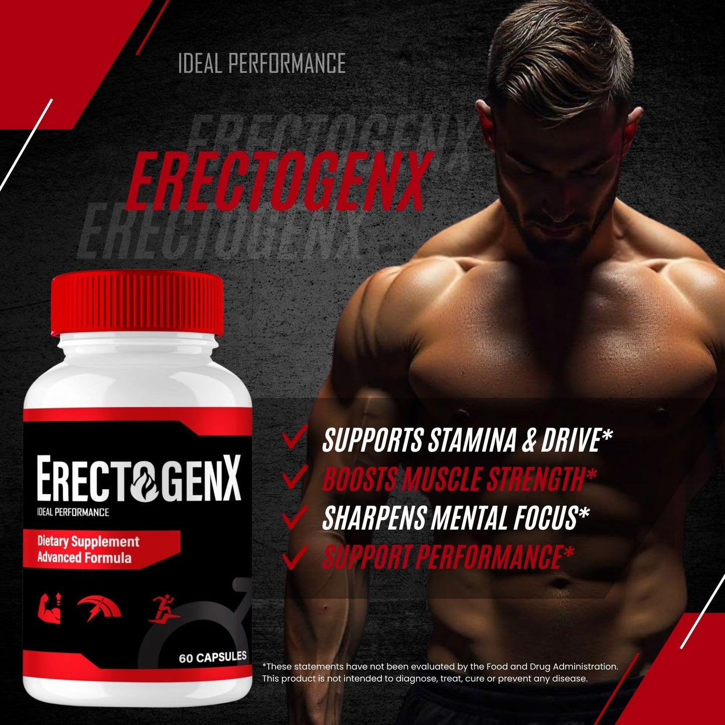 IDEAL PERFORMANCE ErectogenX, 120 Capsules
