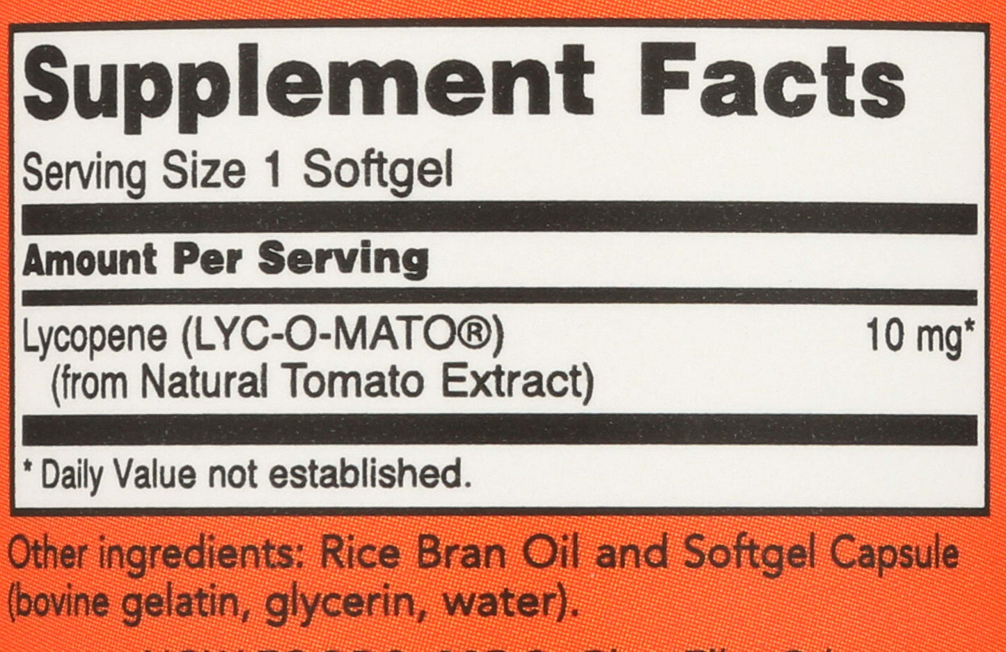 NOW Foods Lycopene 10 mg Capsule 60 Count