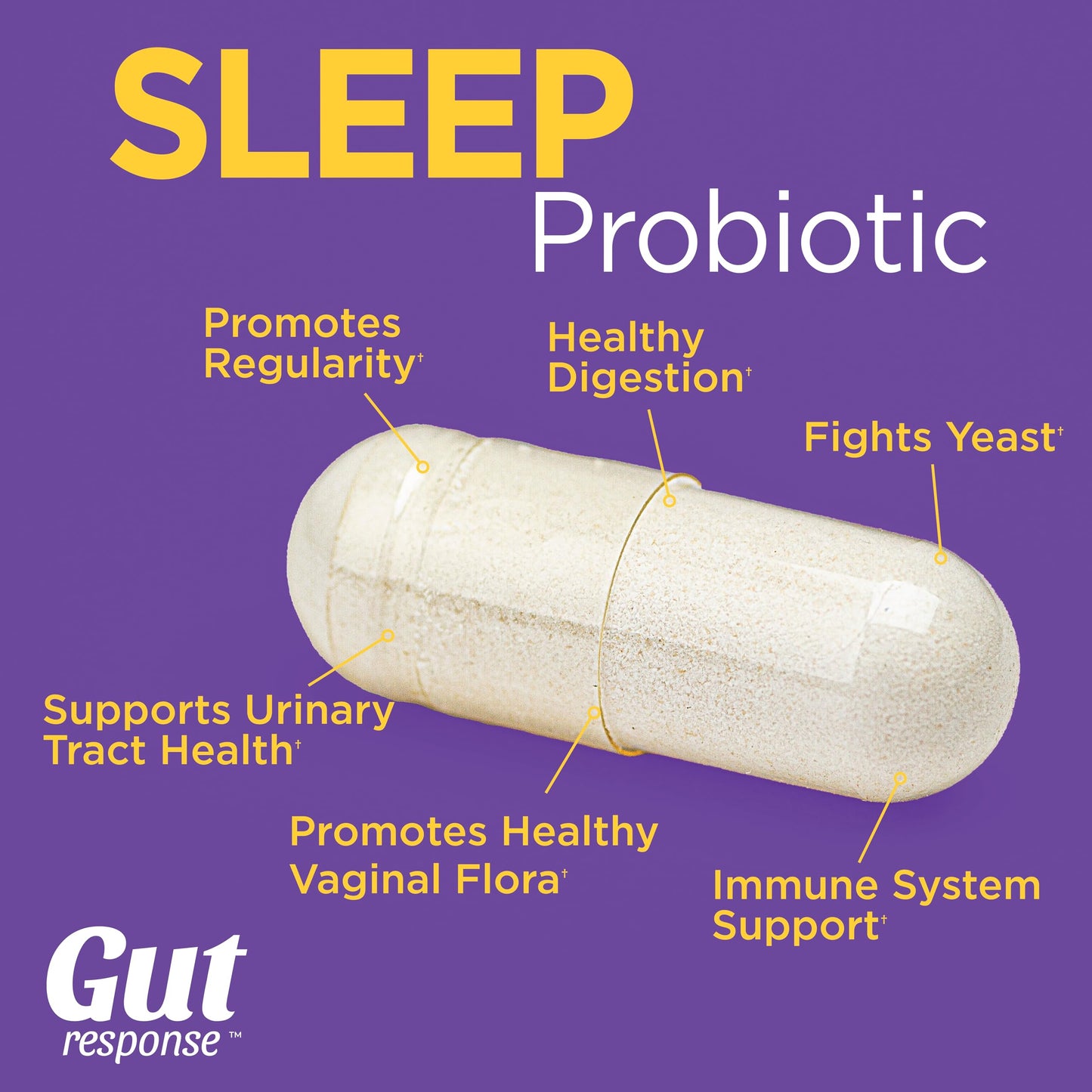 Gut Response Sleep Probiotic for Men & Women Caplets, 30 Count